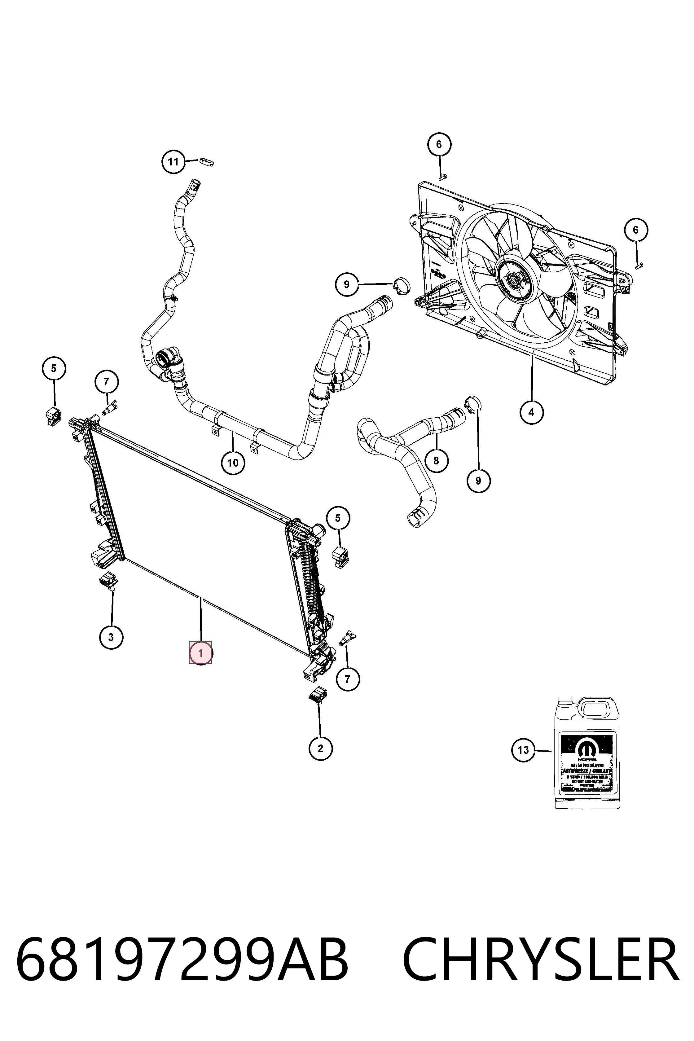 Radiador de esfriamento de motor 24D2081K Polcar