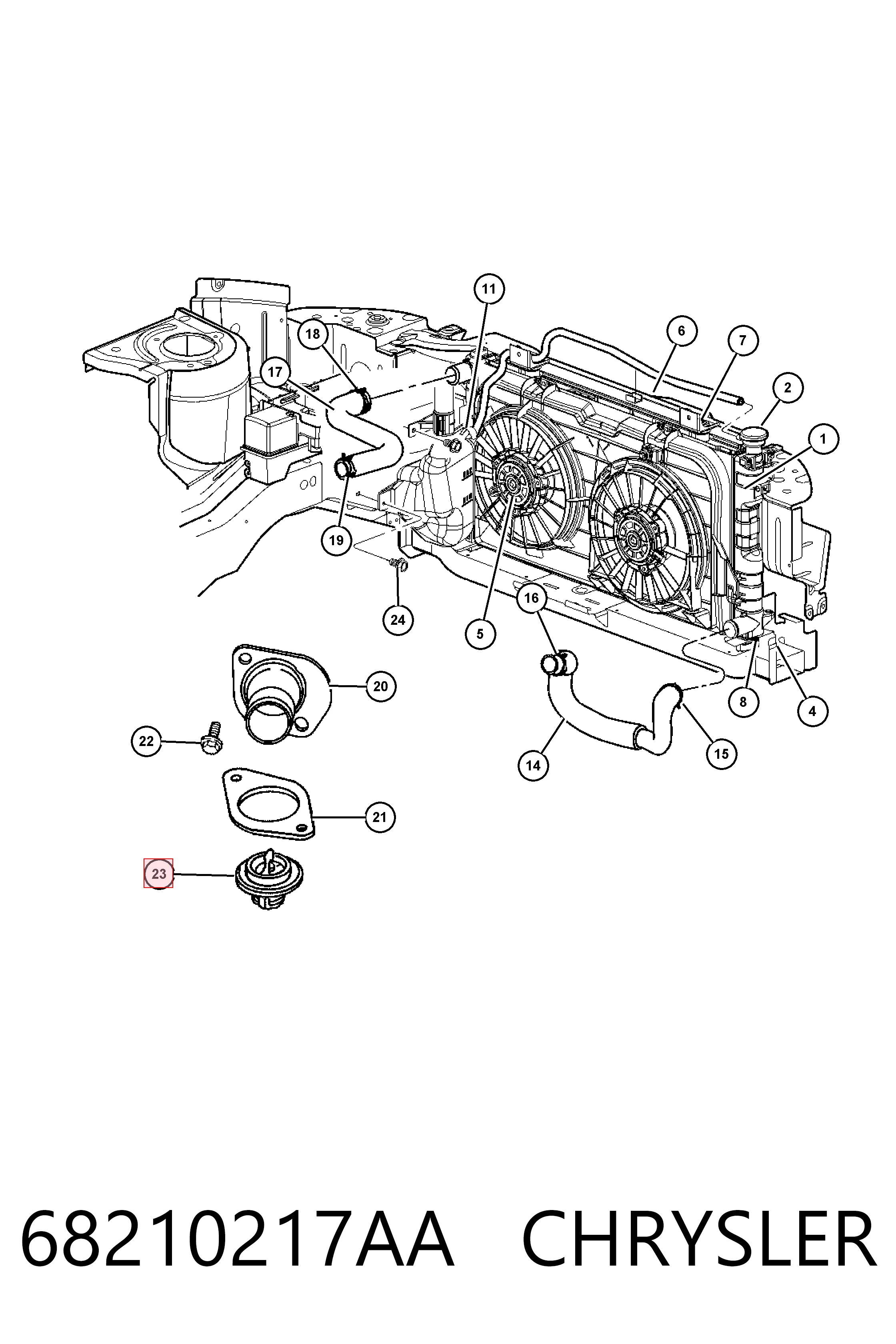 68210217AA Chrysler Termostato