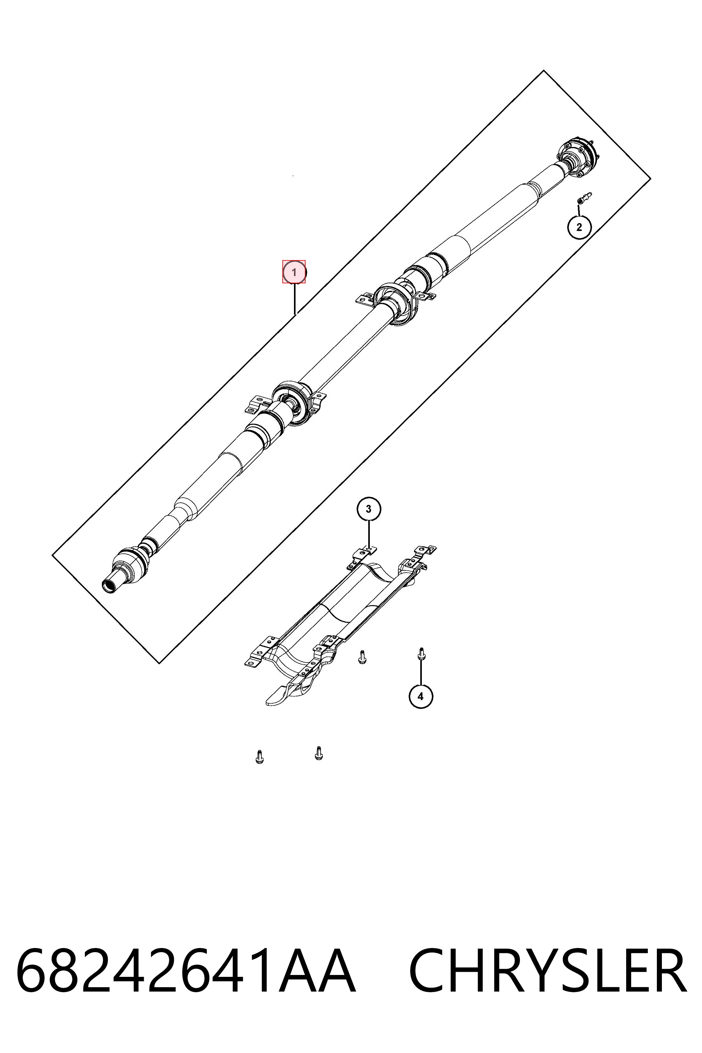 68242641AA Chrysler Rolamento suspenso da junta universal
