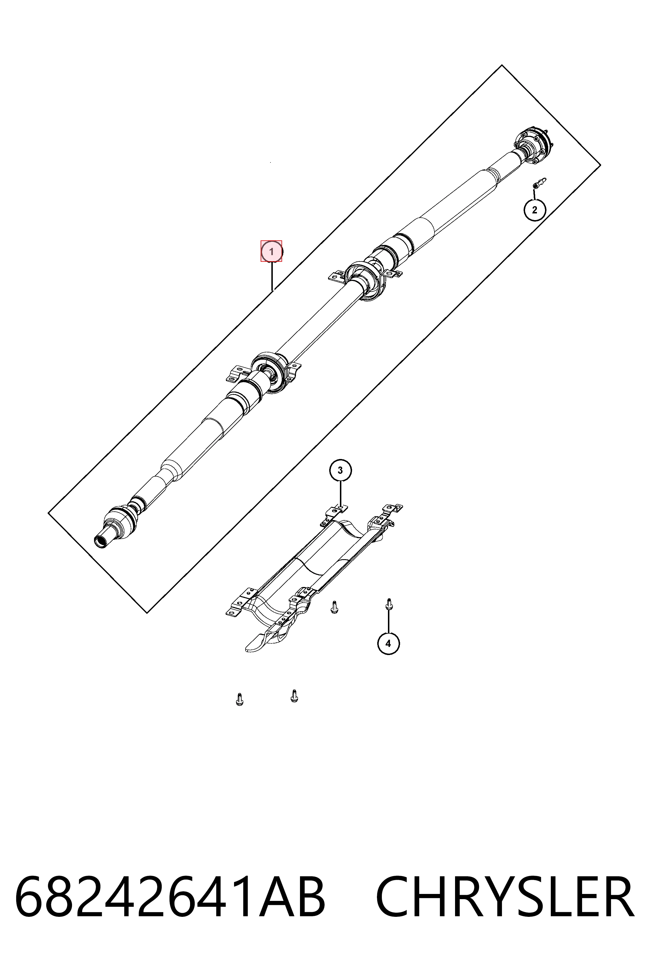 68242641AB Chrysler Rolamento suspenso da junta universal