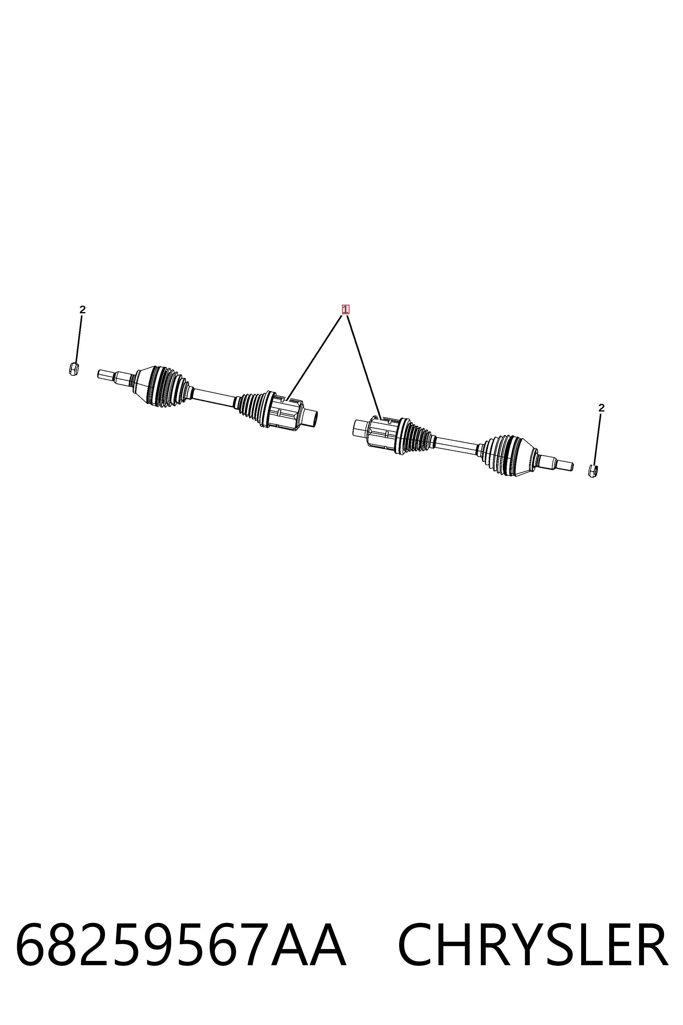 Compre K68028398AA Fiat/Alfa/Lancia Semieixo (acionador) dianteiro