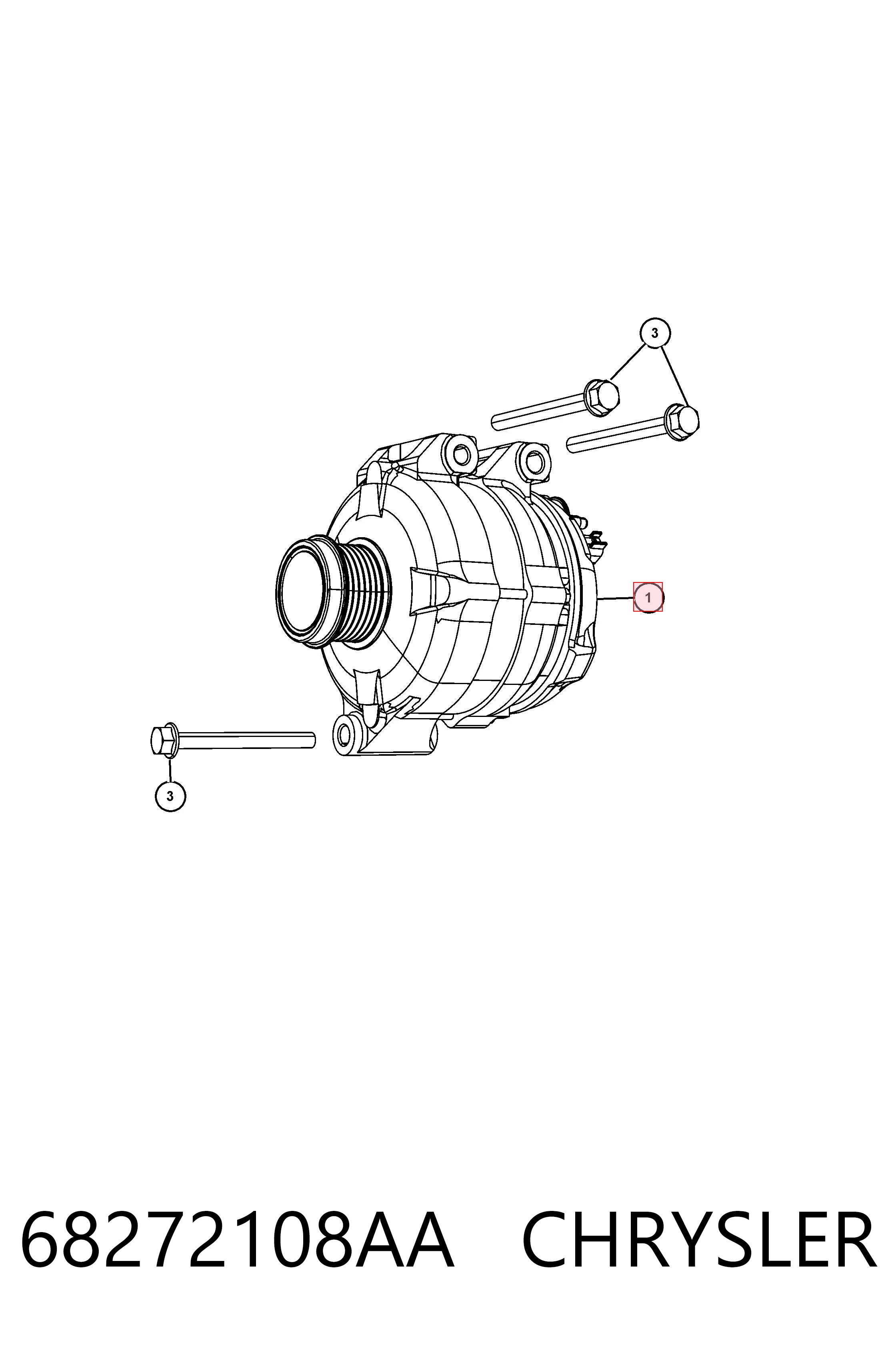 68272108AA Chrysler Gerador