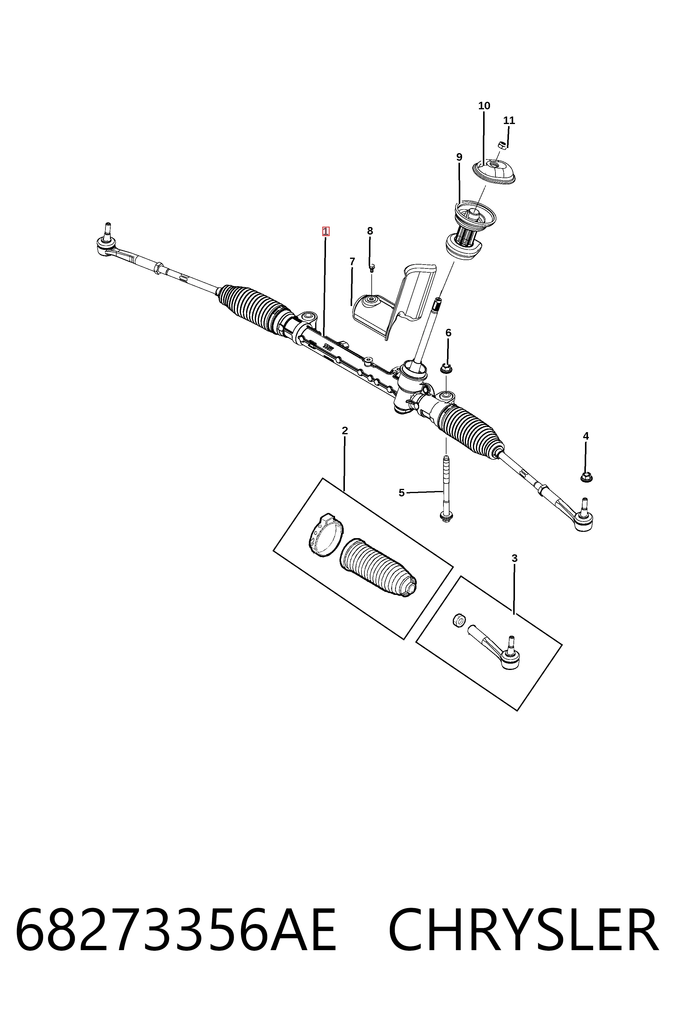 Cremalheira da direção Jeep Compass  MP