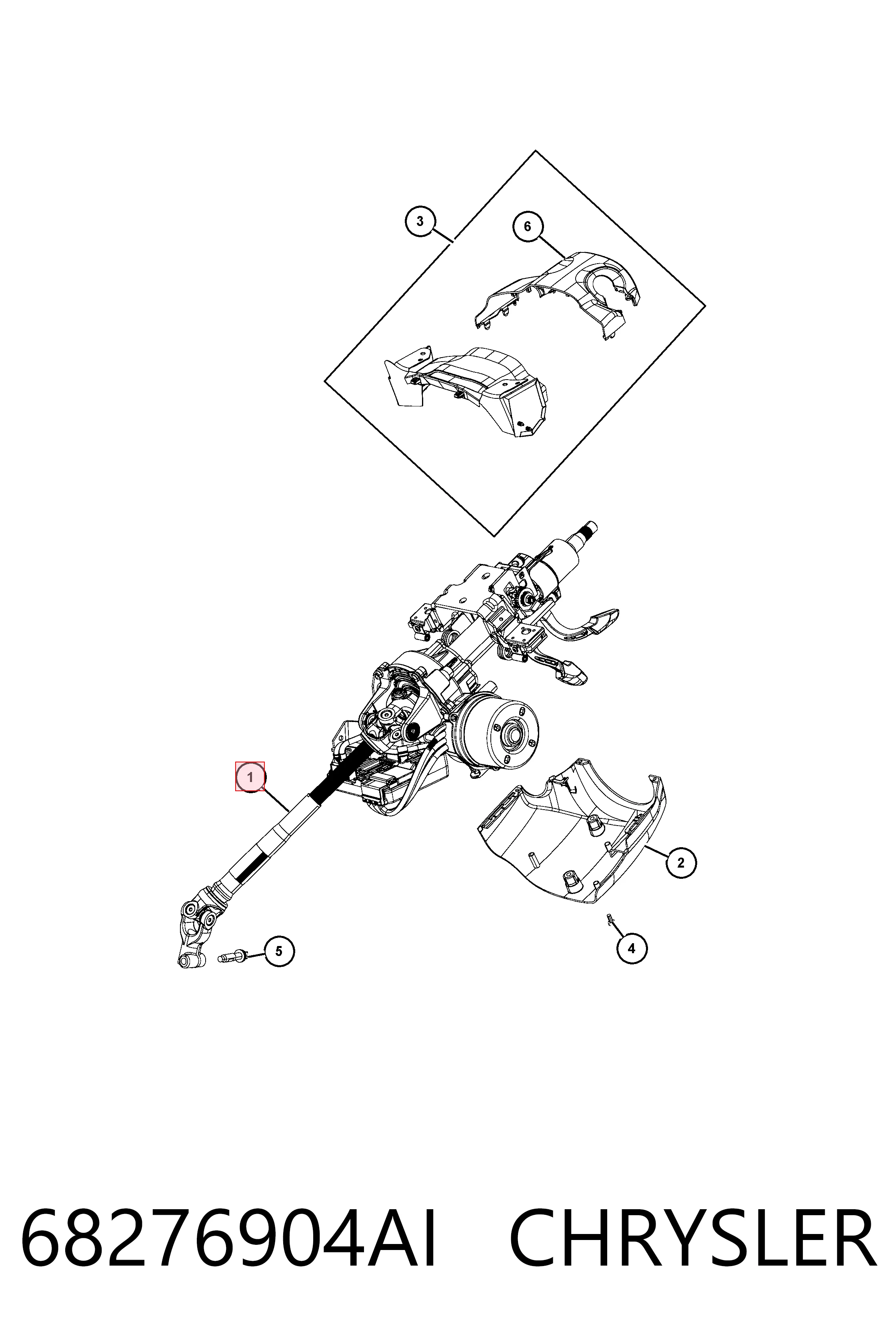 Coluna da direção para Jeep Compass  MP