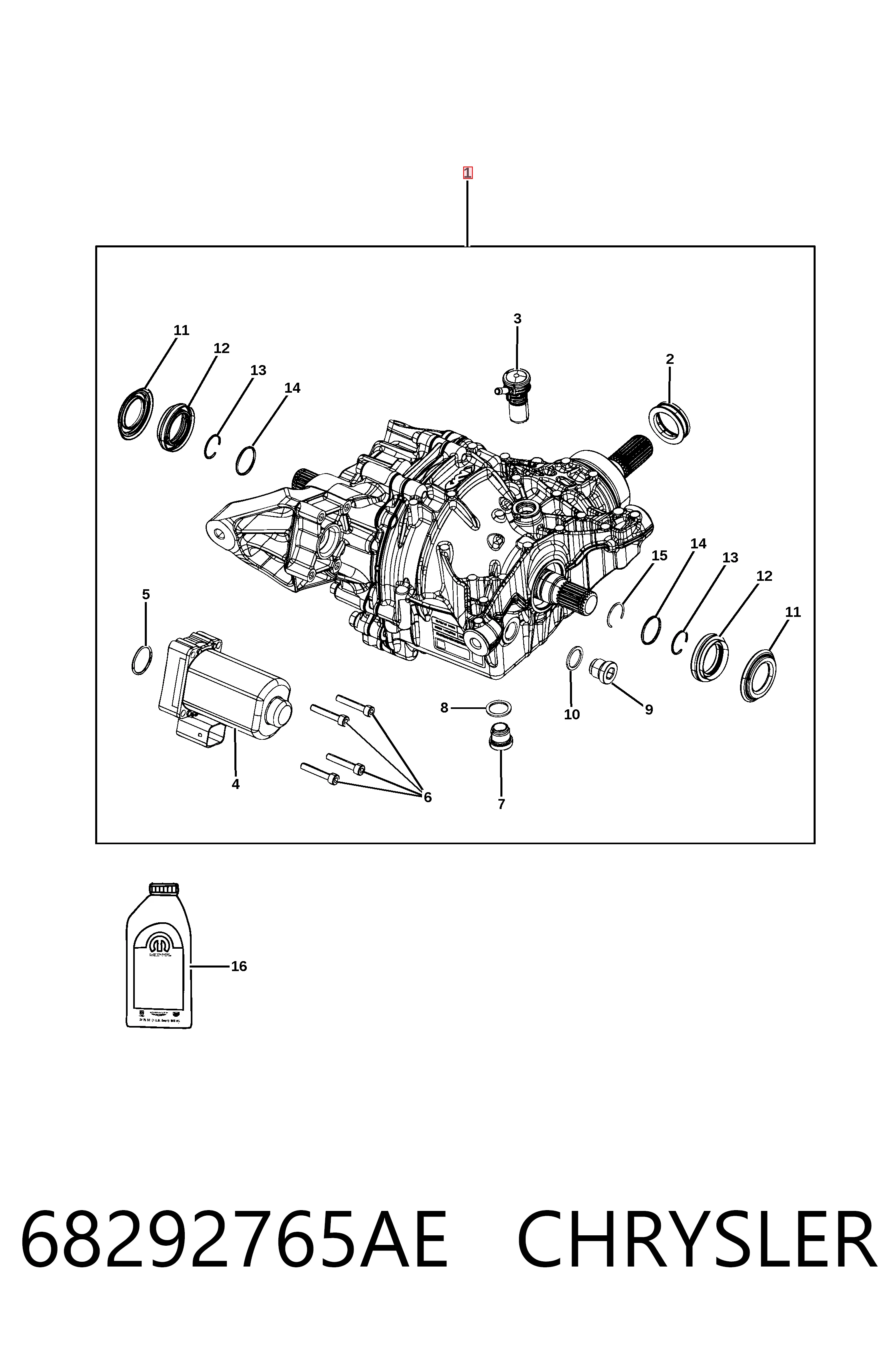 Redutor do eixo traseiro para Jeep Compass  MP