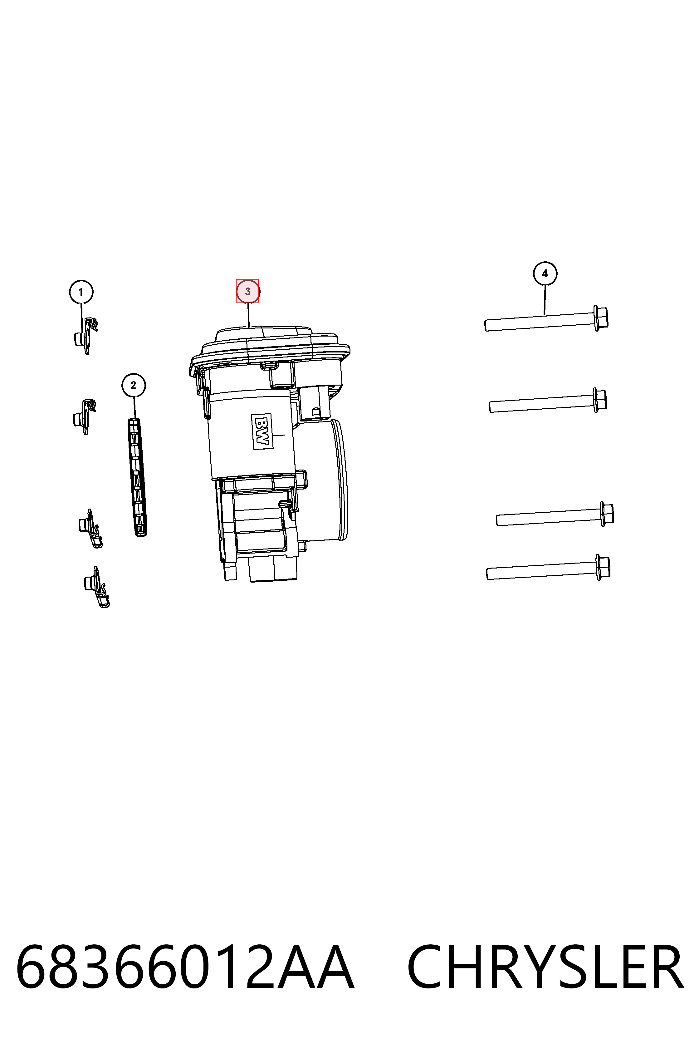 68366012AA Chrysler Válvula de borboleta montada
