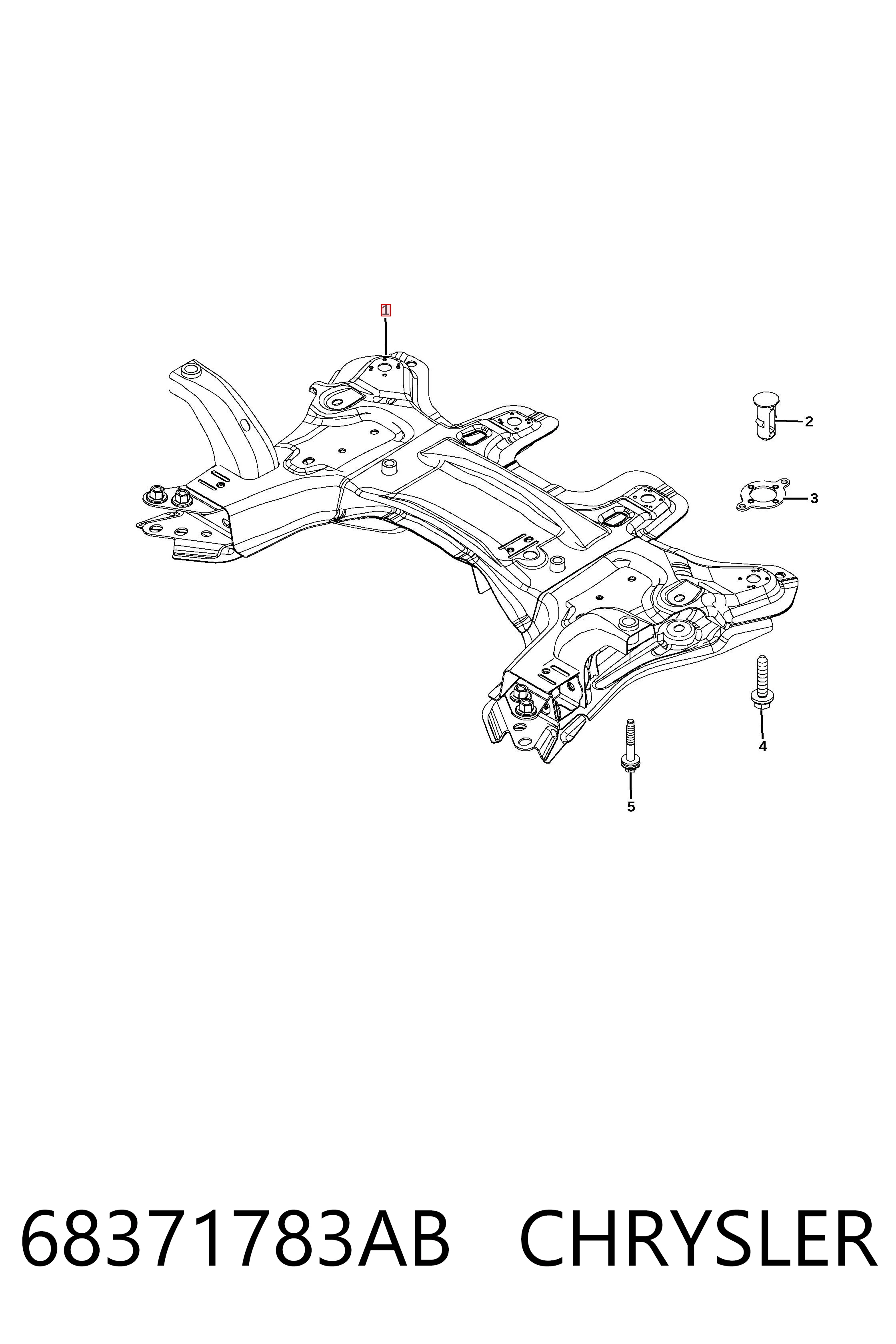 Viga de suspensão dianteira (plataforma veicular) para Jeep Compass  MP