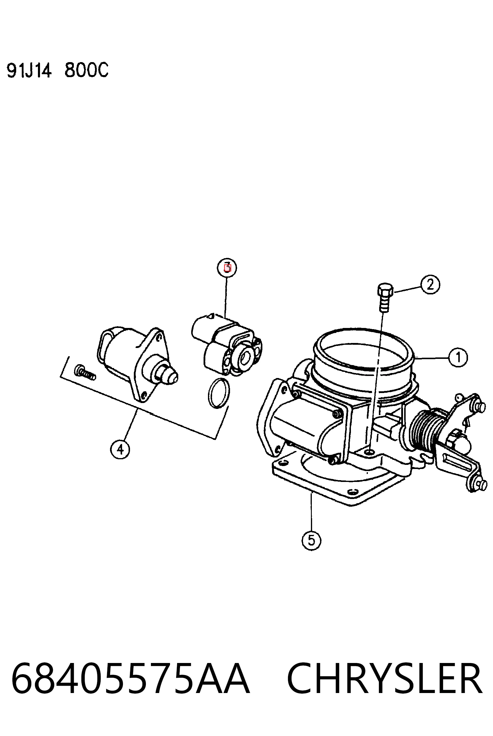 68405575AA Chrysler Sensor de posição da válvula de borboleta (potenciômetro)