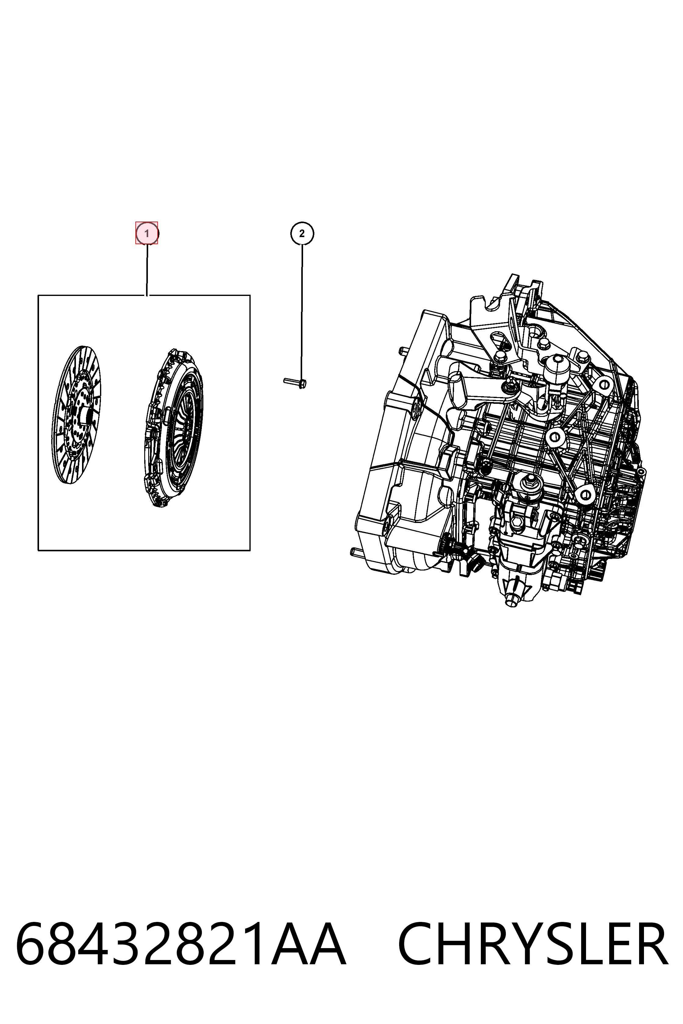 K68257025AA Fiat/Alfa/Lancia Kit de embraiagem (3 peças)