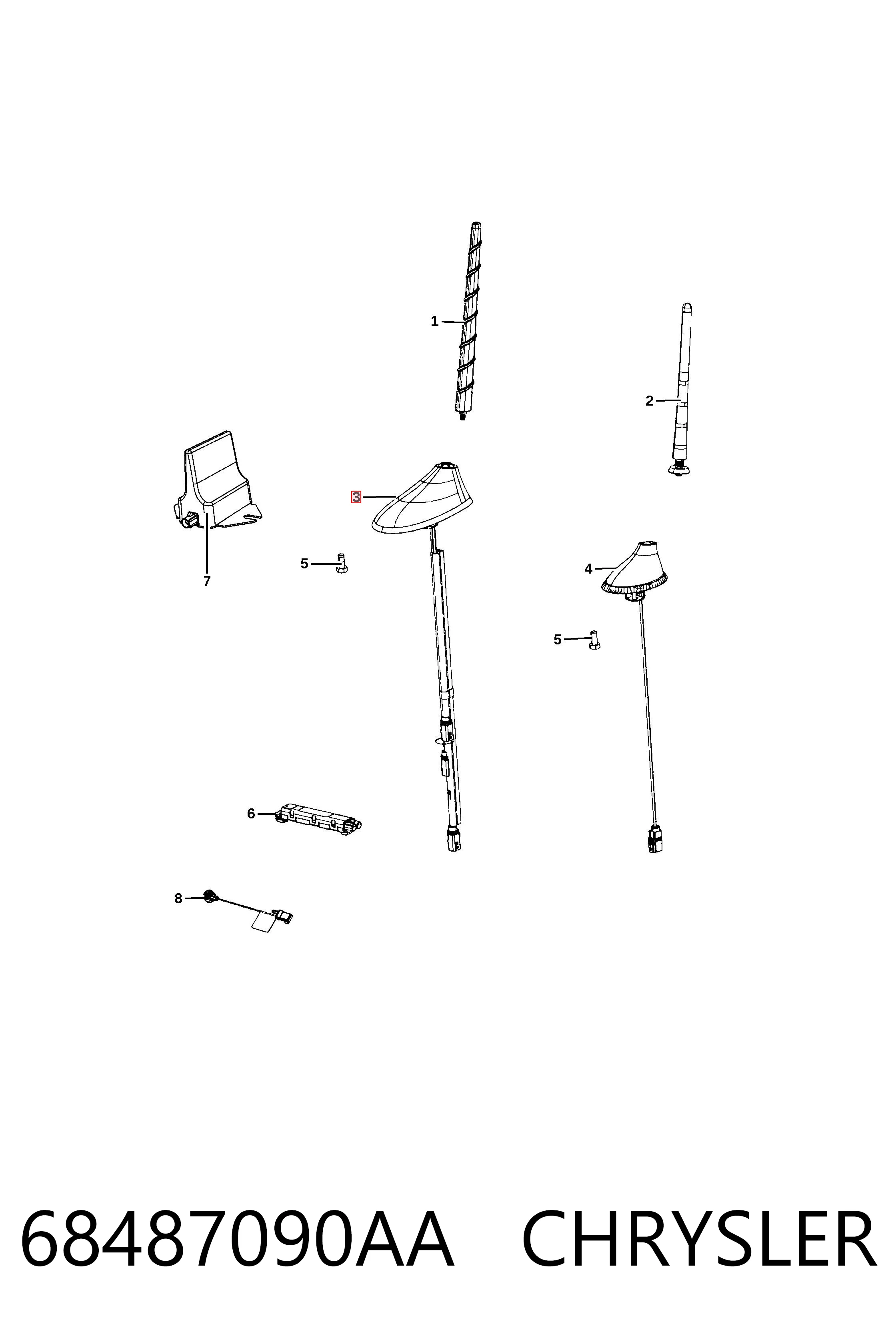 Compre K68320426AA Fiat/Alfa/Lancia Antena