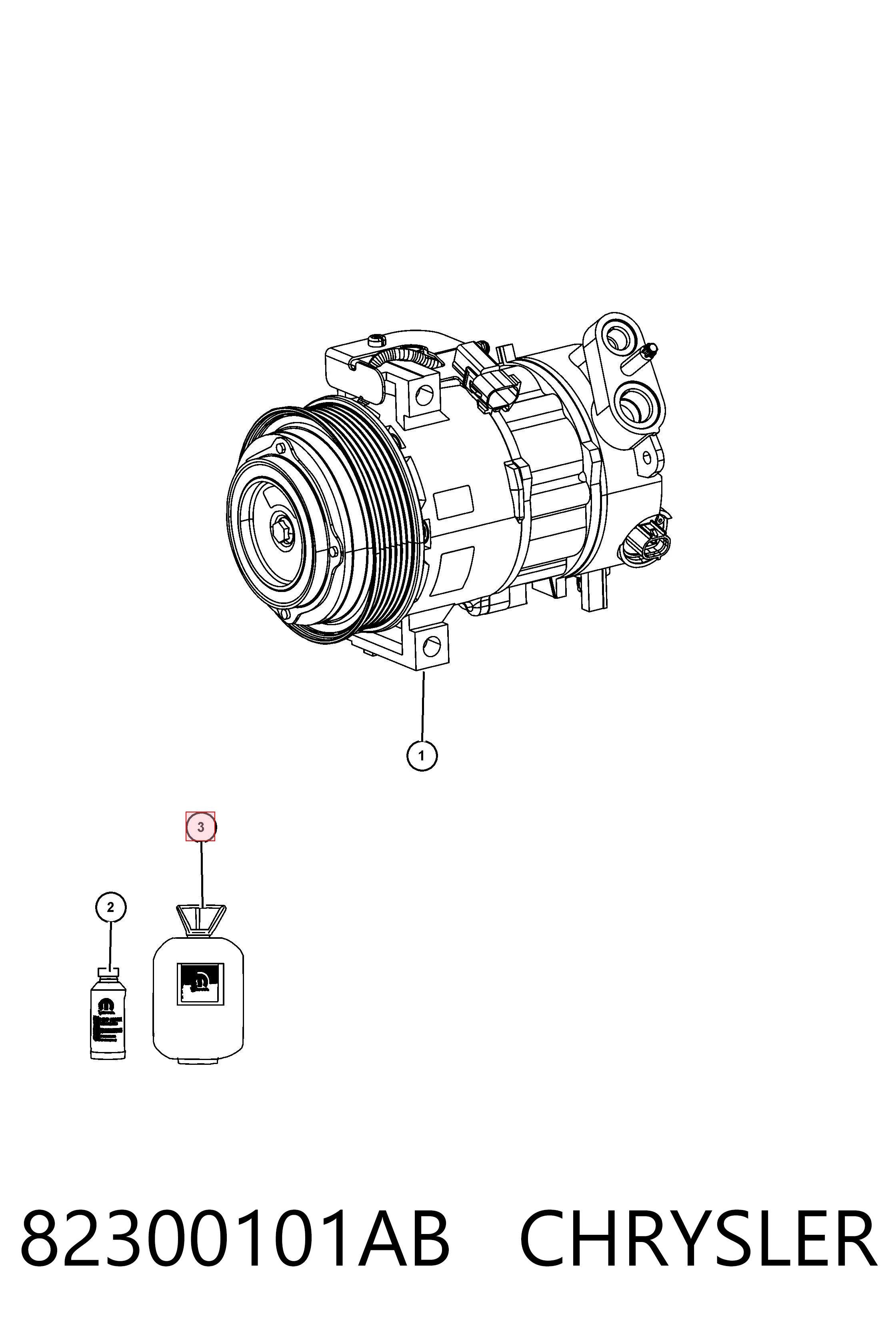 K82300101AB Fiat/Alfa/Lancia Gás de fluido refrigerante