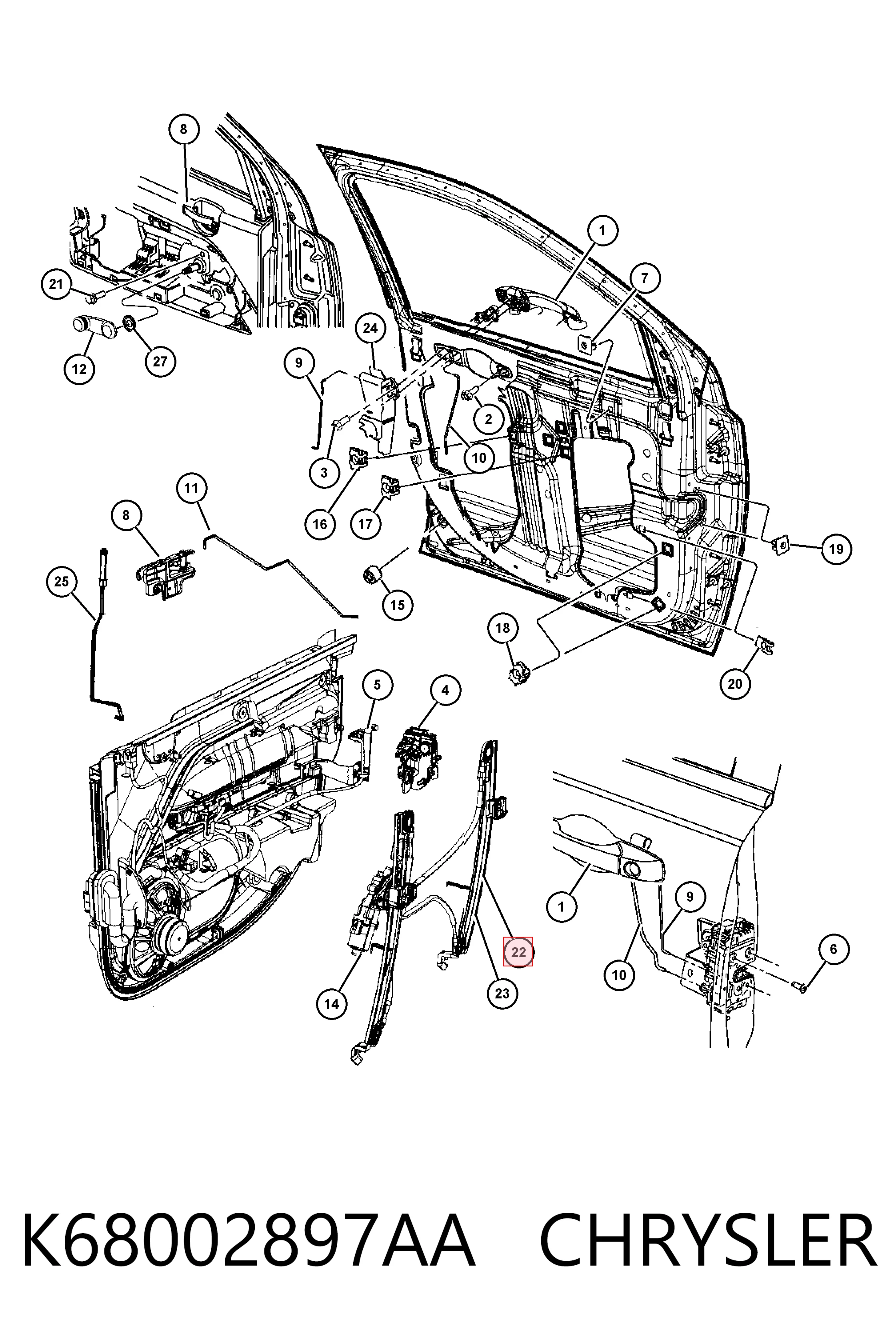 Compre Mecanismo de acionamento de vidro da porta dianteira esquerda Jeep Compass 