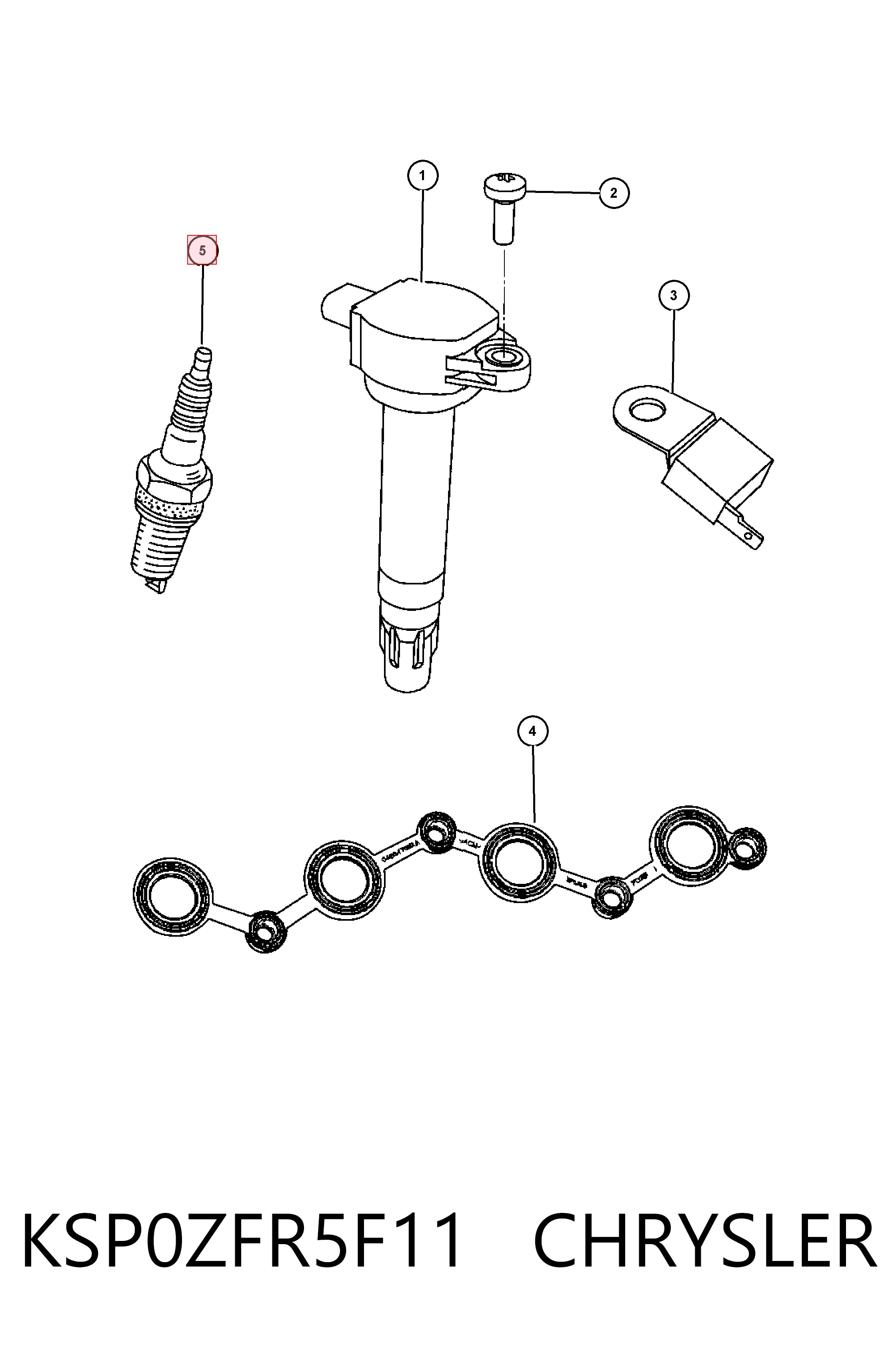 Vela de ignição para Dodge Caliber PM