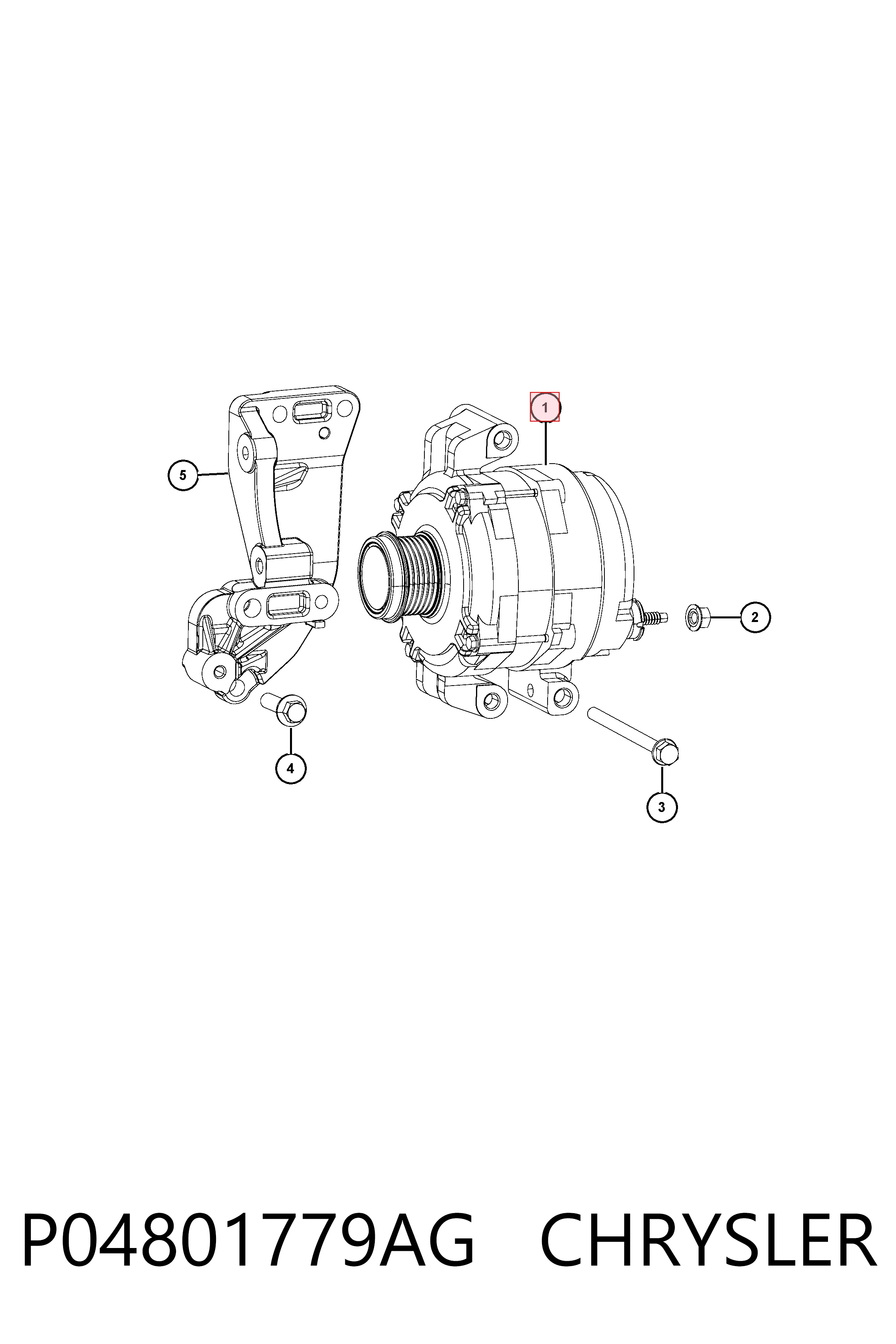 P04801779AG Chrysler Gerador