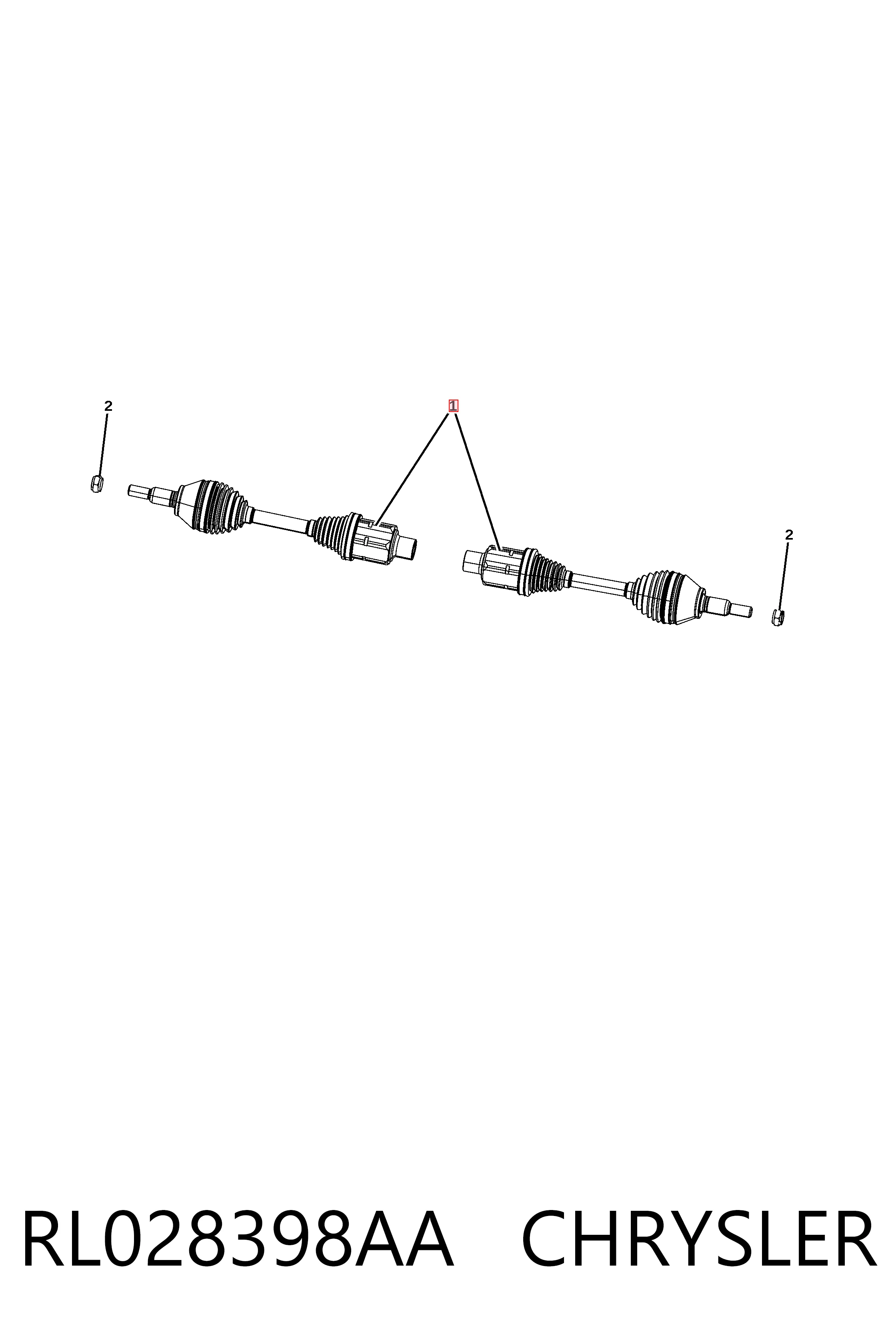 Semieixo (acionador) dianteiro K68028398AA Fiat/Alfa/Lancia