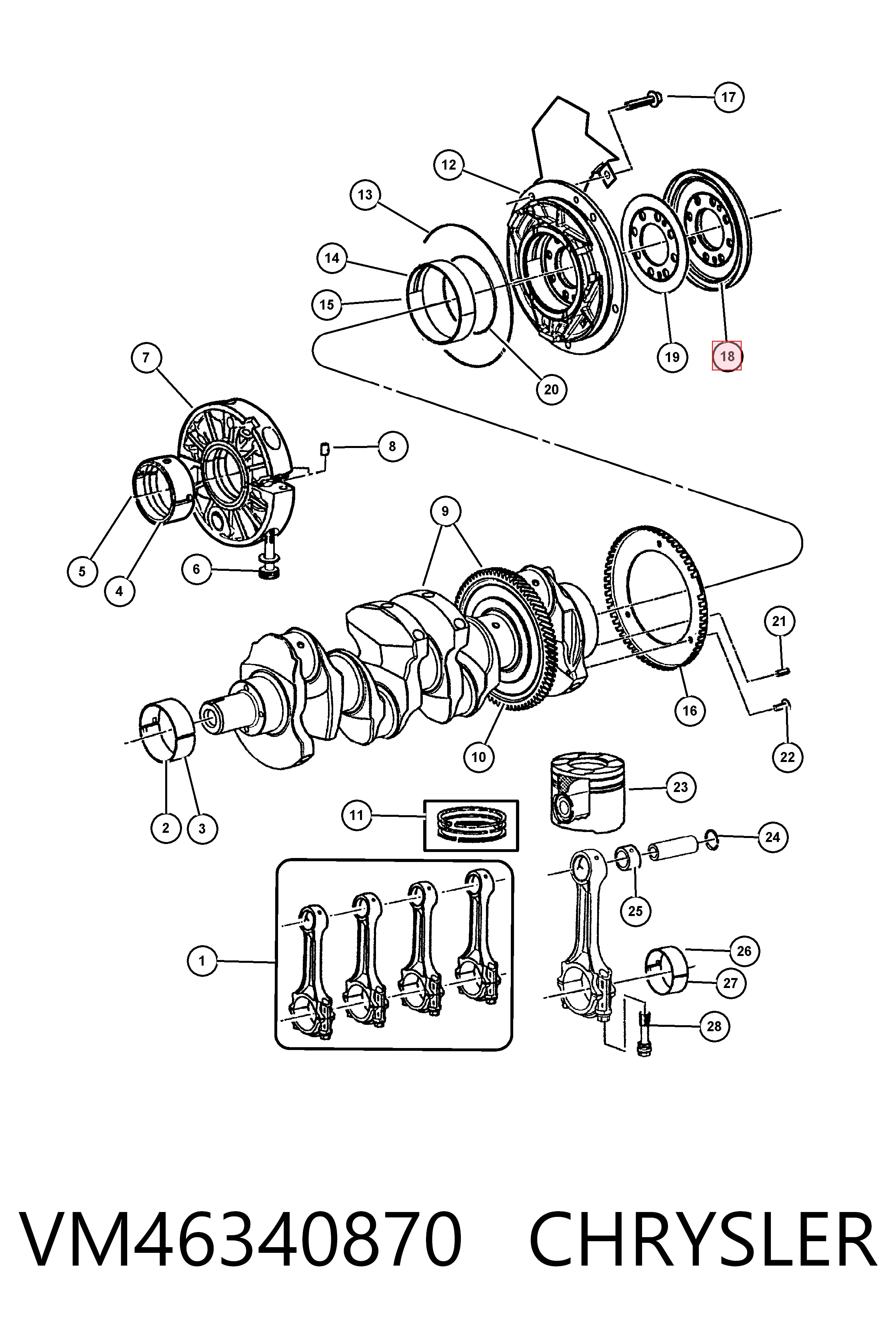 Vedação traseira de cambota de motor Fiat/Alfa/Lancia K05066756AA preço, a partir de 72,63 USD