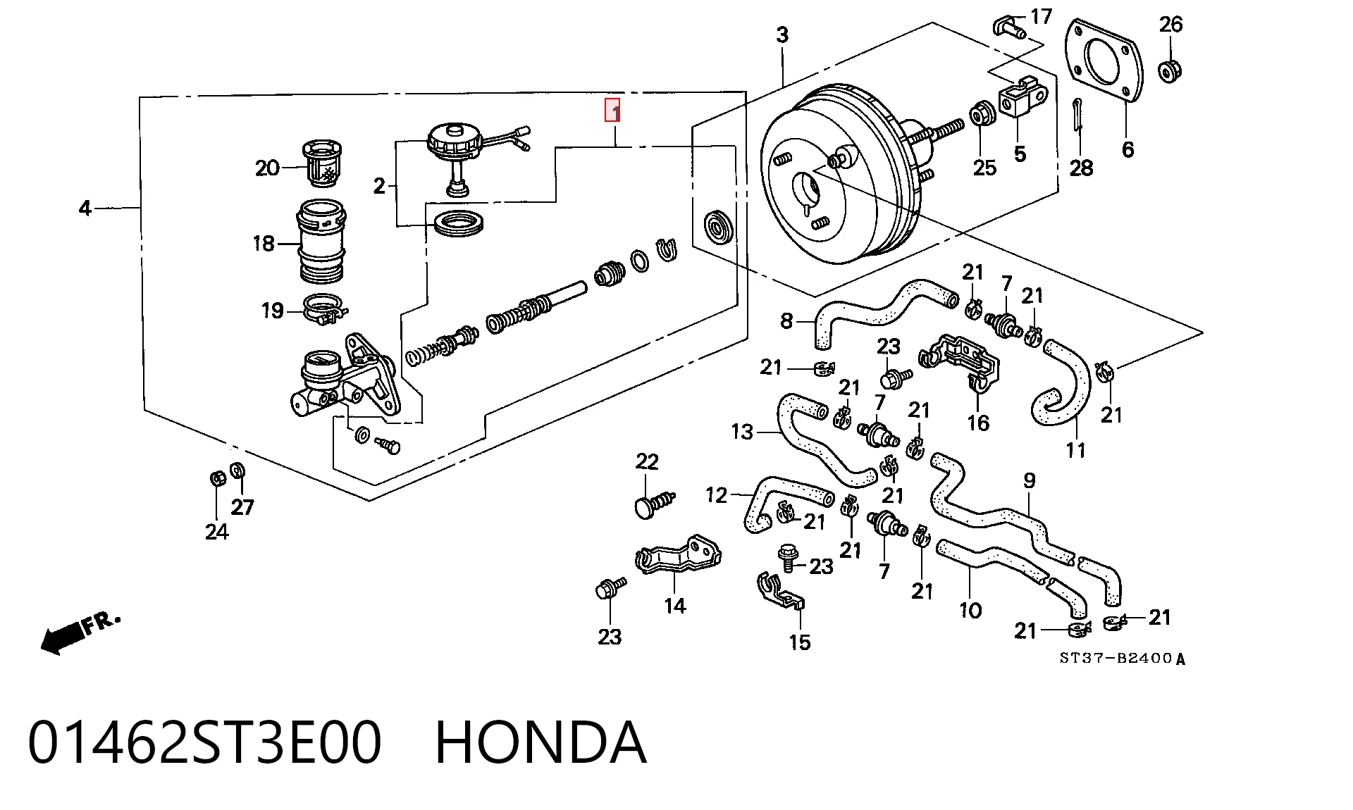 Kit de reparação de cilindro mestre do freio Honda Civic VI MB ao melhor preço