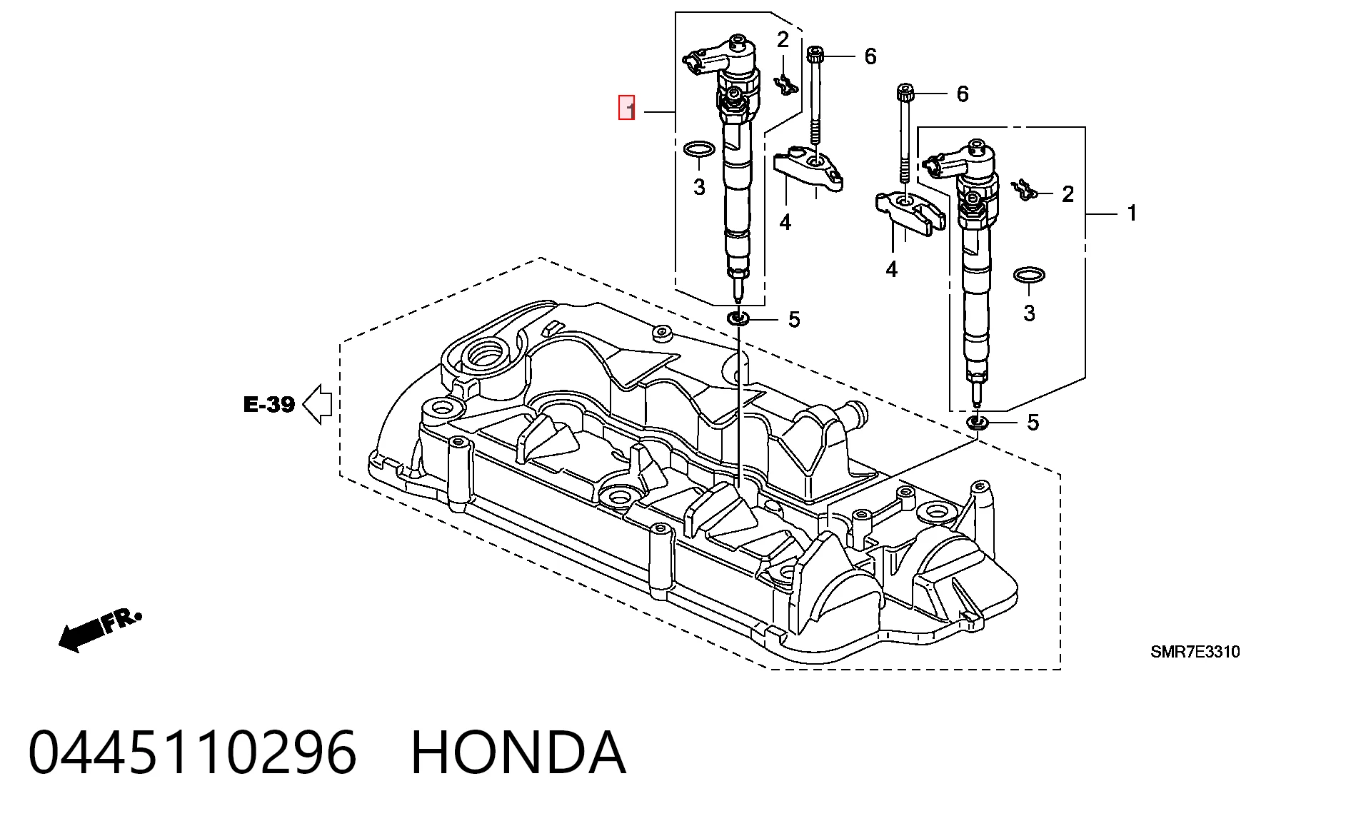  Injetor de injeção de combustível Honda Civic VIII hatchback (FK, FN) (2005 - 2012) VIII