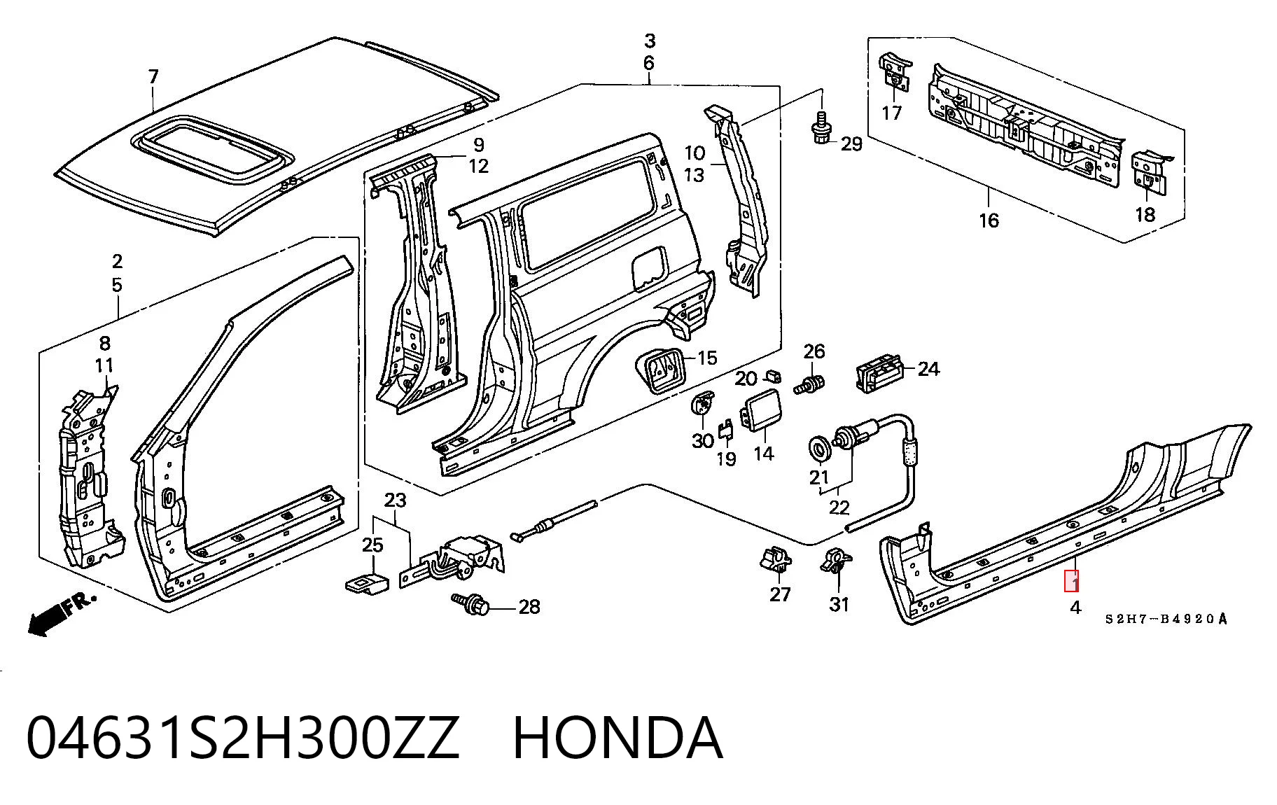 Acesso externo direito Honda HR-V  GH ao melhor preço