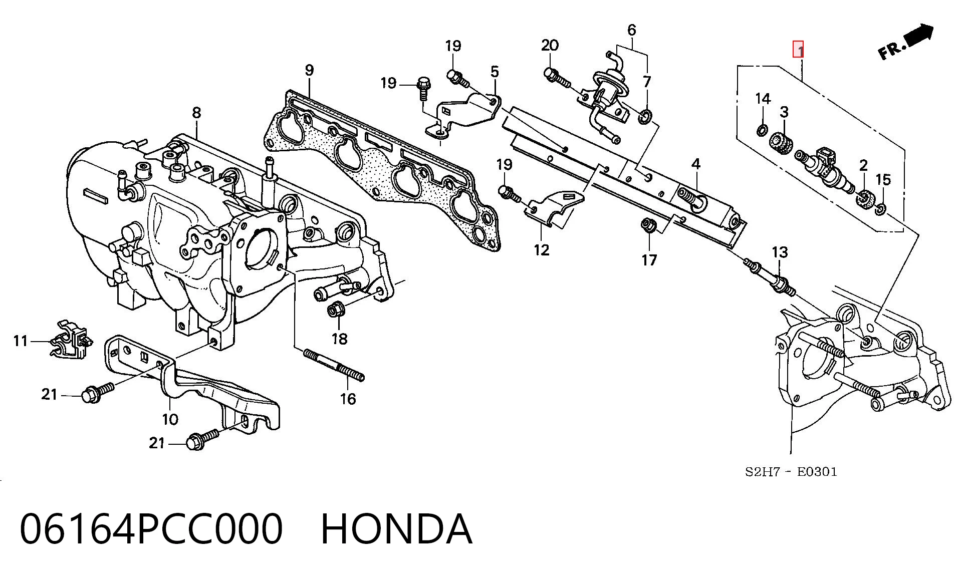 Injetor de injeção de combustível para Honda HR-V  GH