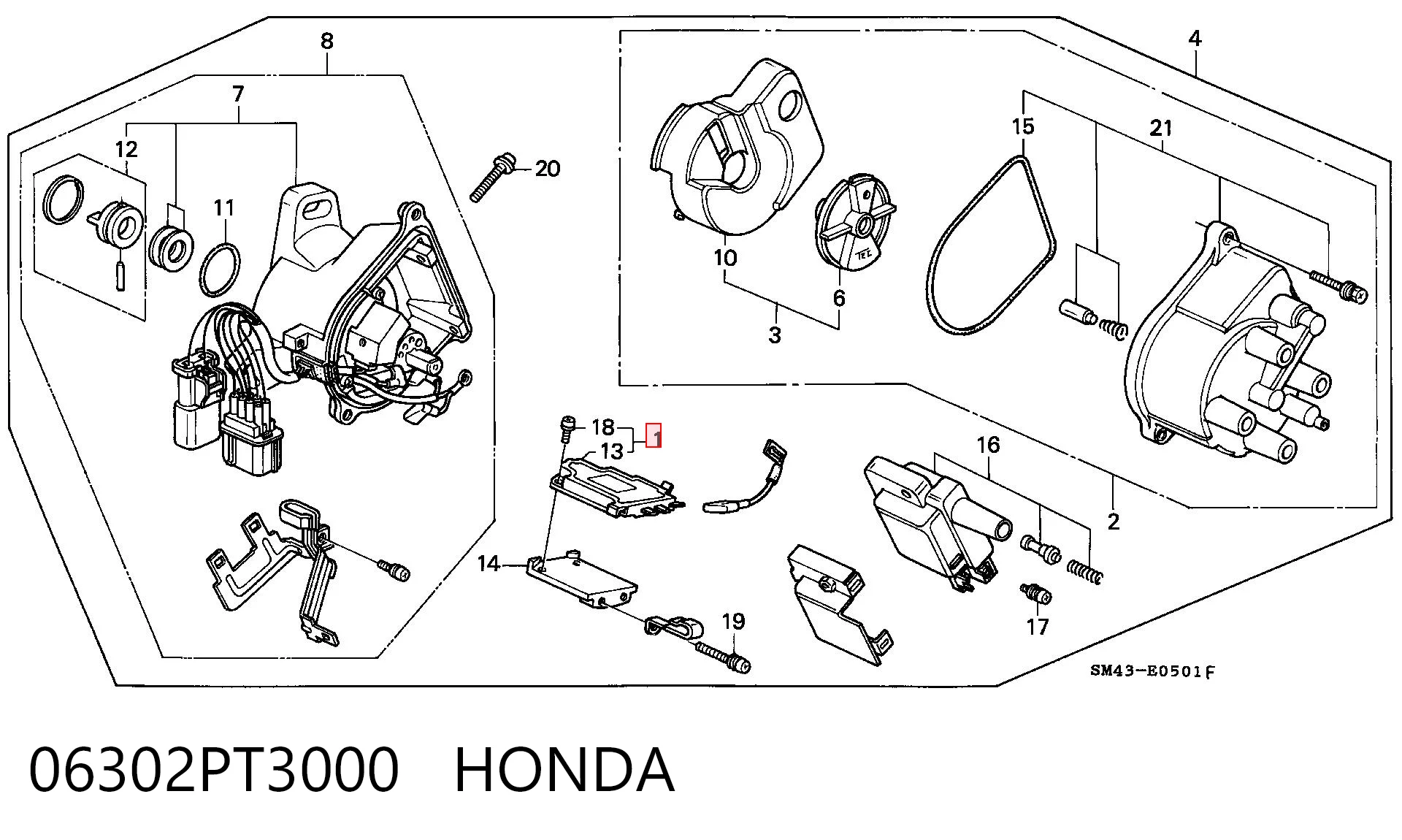 Compre Módulo de ignição (comutador) Honda Civic 4