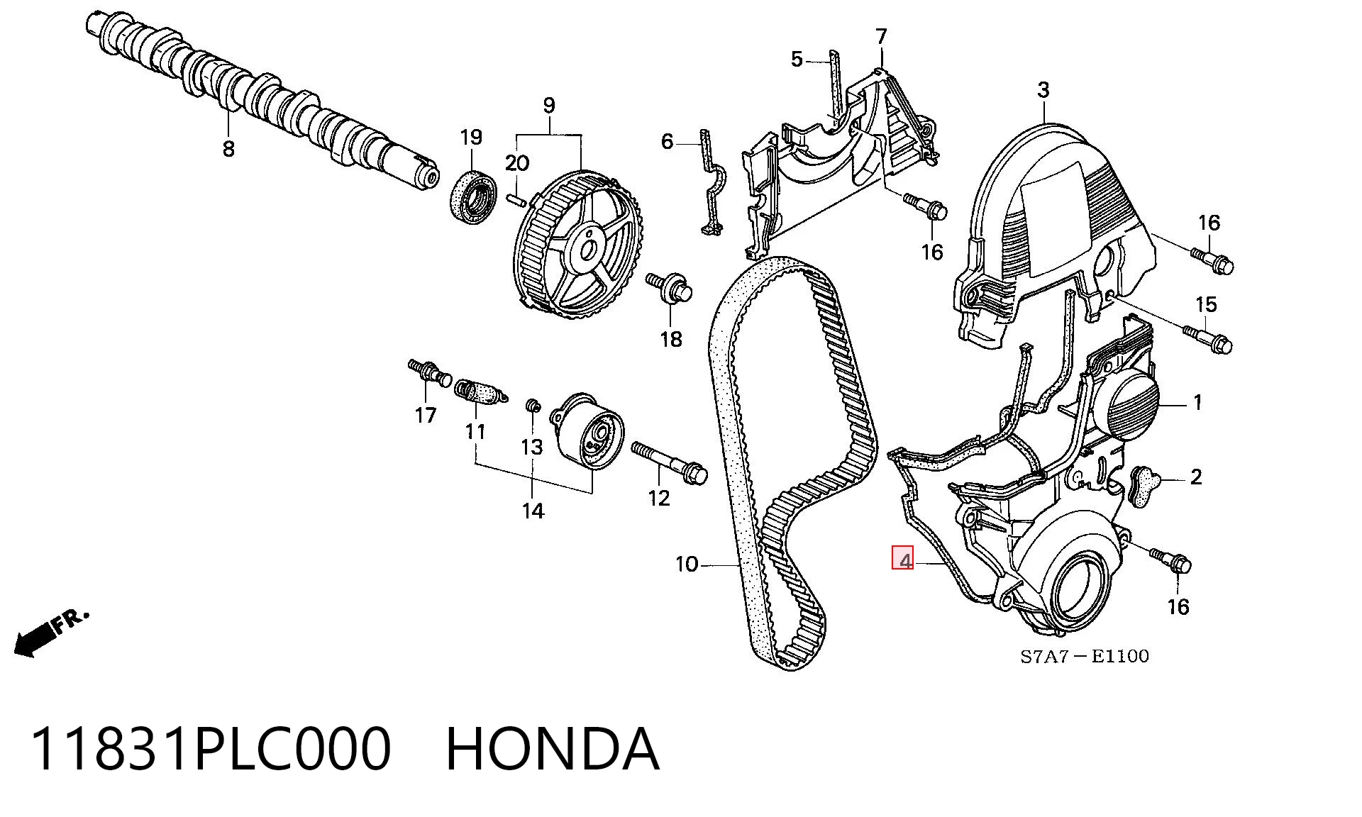 11831PLC000 Honda 