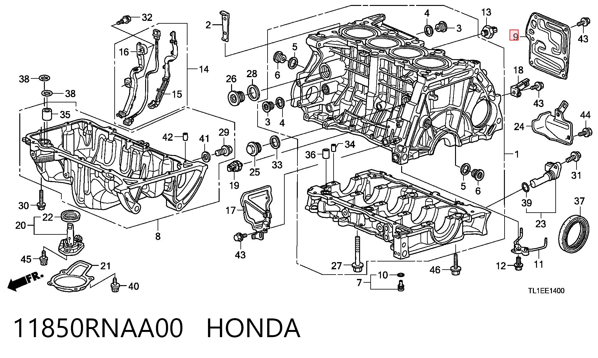 11850RNAA00 Honda 