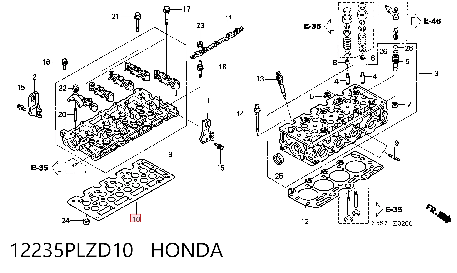 12235PLZD10 Honda