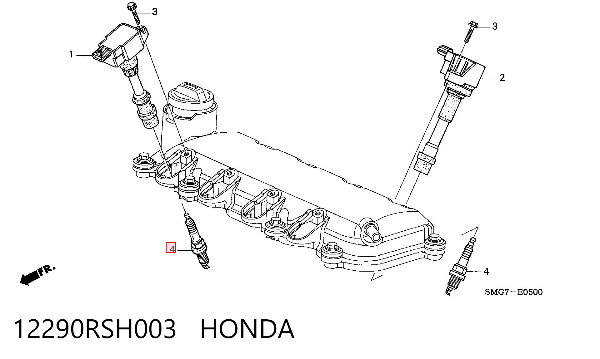 12290RSH003 Honda Vela de ignição