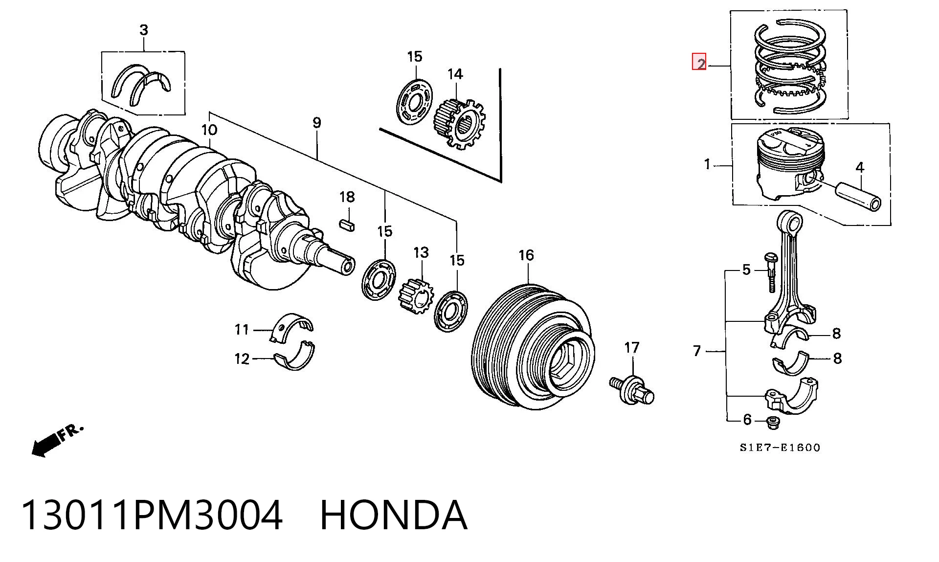 13011PM3004 Honda