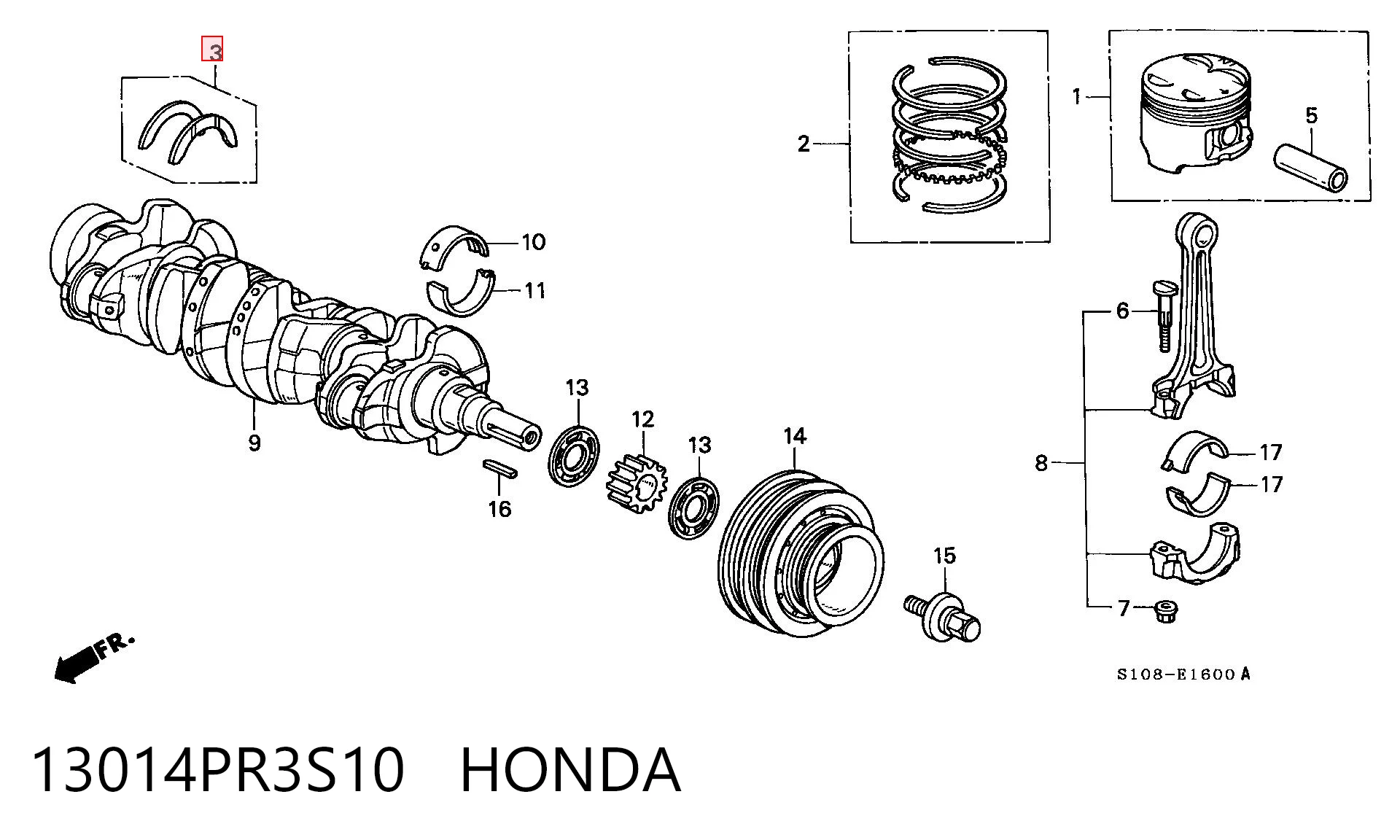 13014PR3S10 Honda