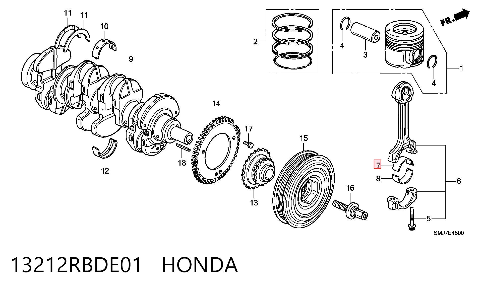13212RBDE01 Honda