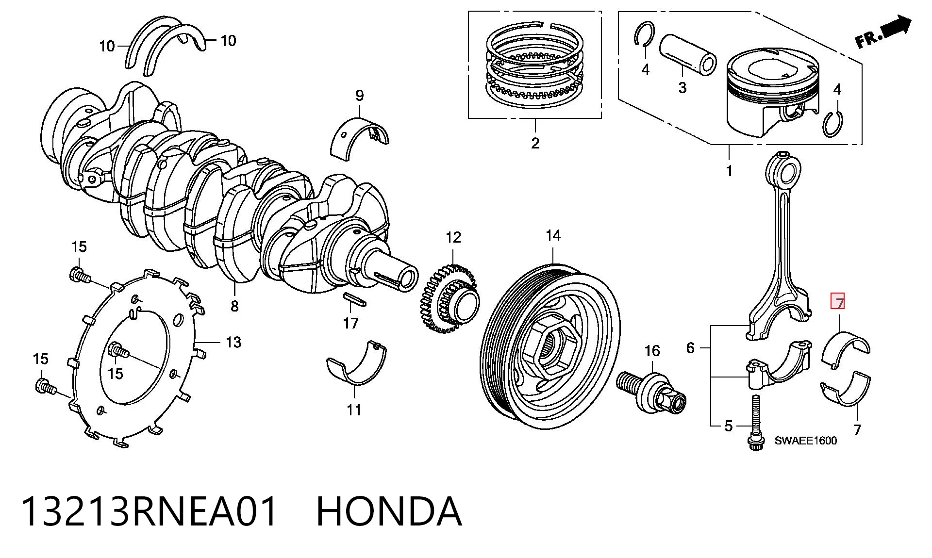 13213RNEA01 Honda 