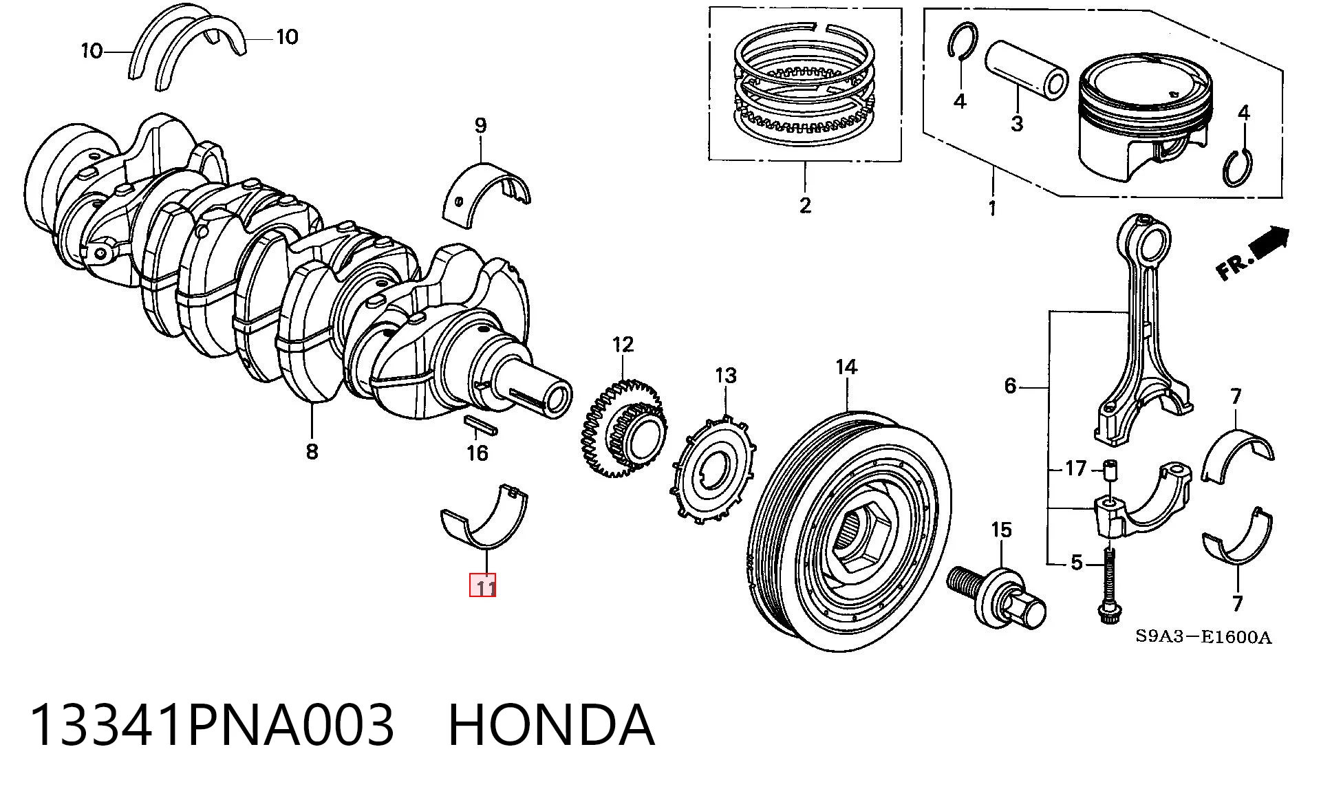 13341PNA003 Honda