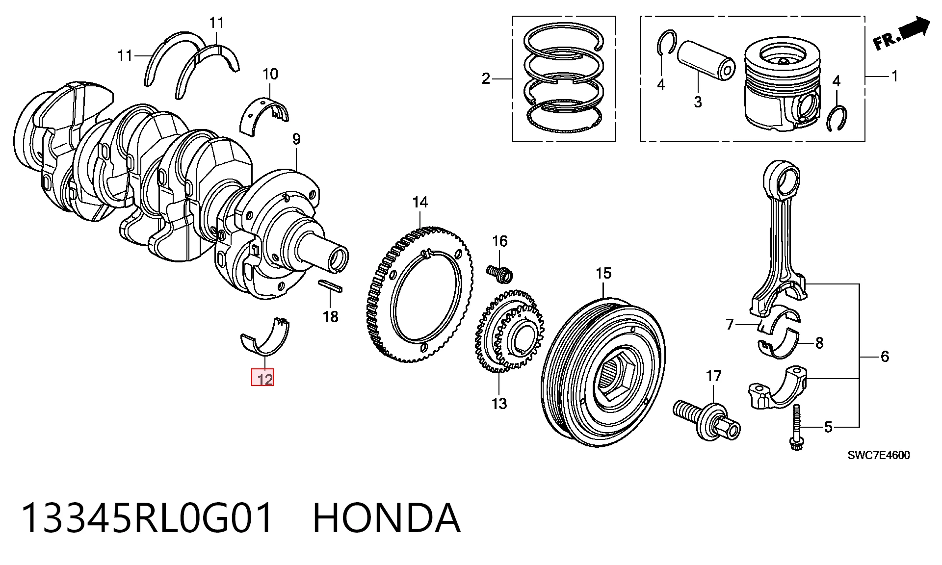 13345RL0G01 Honda