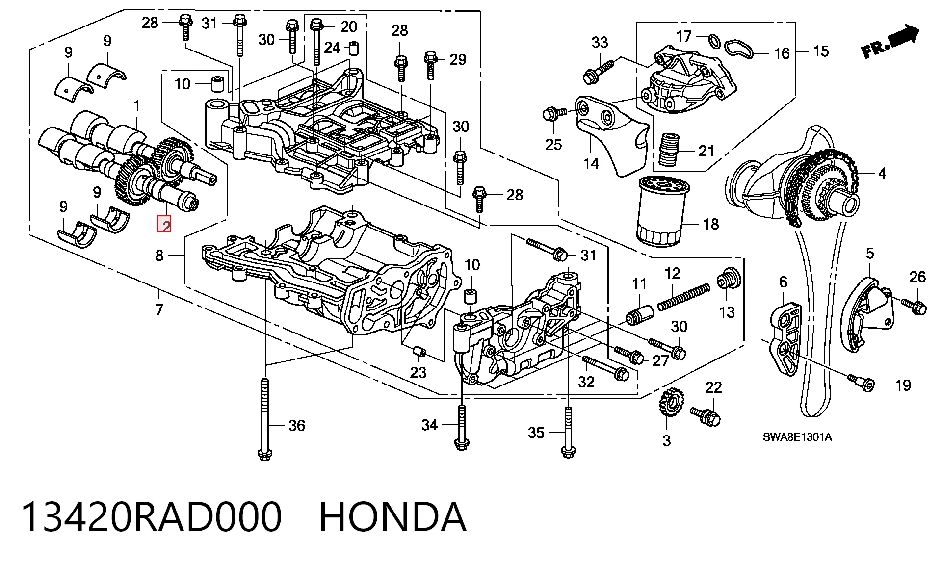 13420RAD000 Honda
