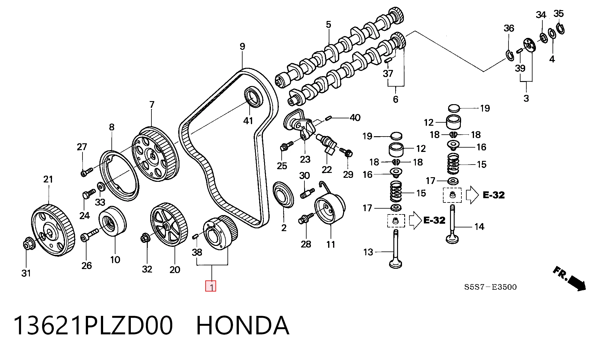 13621PLZD00 Honda