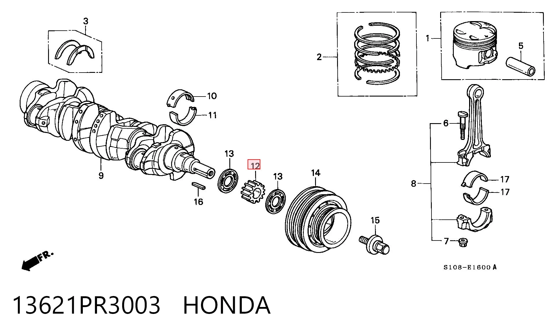 13621PR3003 Honda