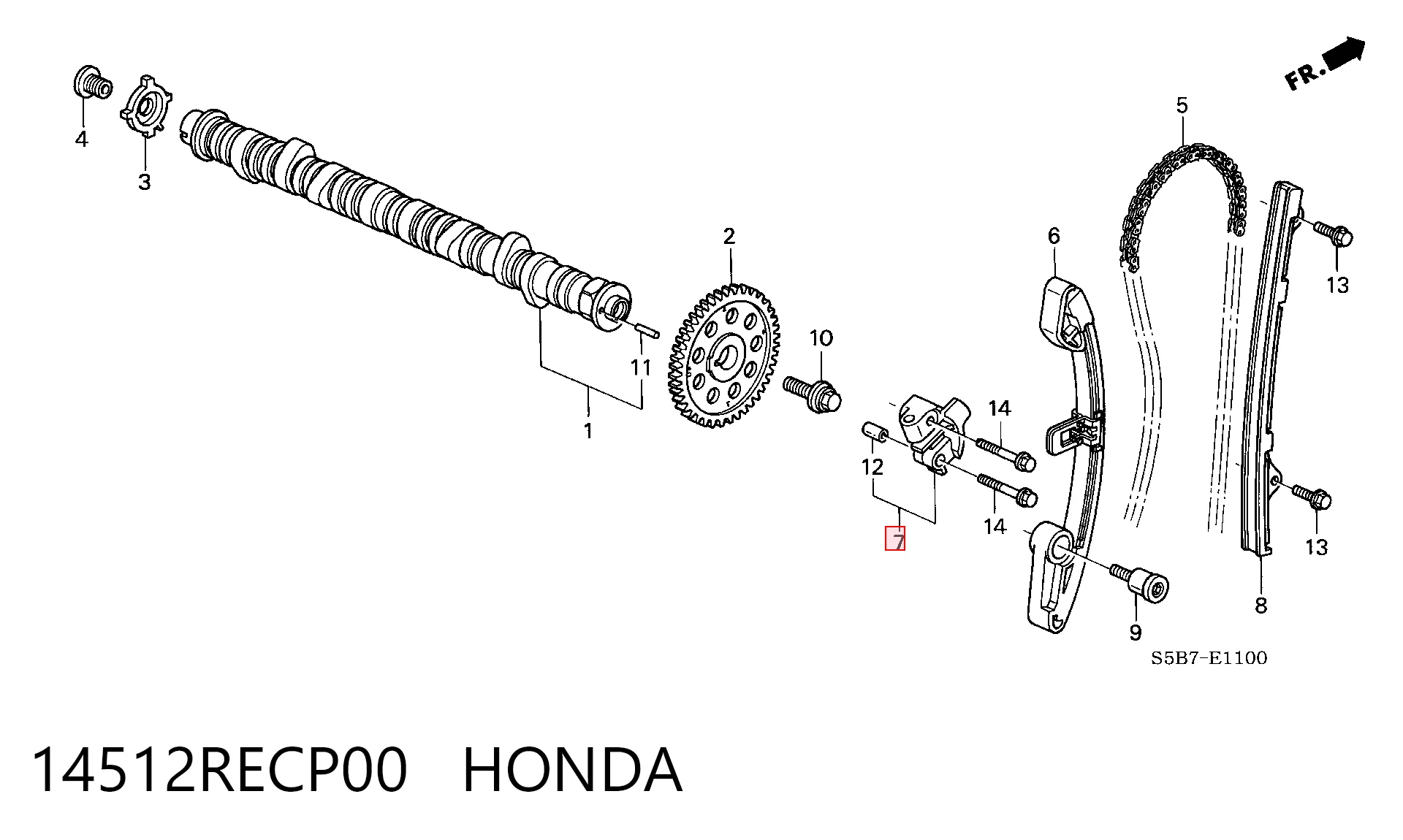 Reguladora de tensão da cadeia do mecanismo de distribuição de gás Honda Jazz  GD, GE ao melhor preço