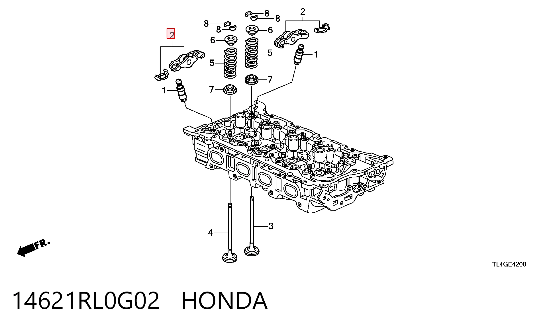 Balanceiro de válvula (balanceiro de válvulas) Honda CR-V RE ao melhor preço