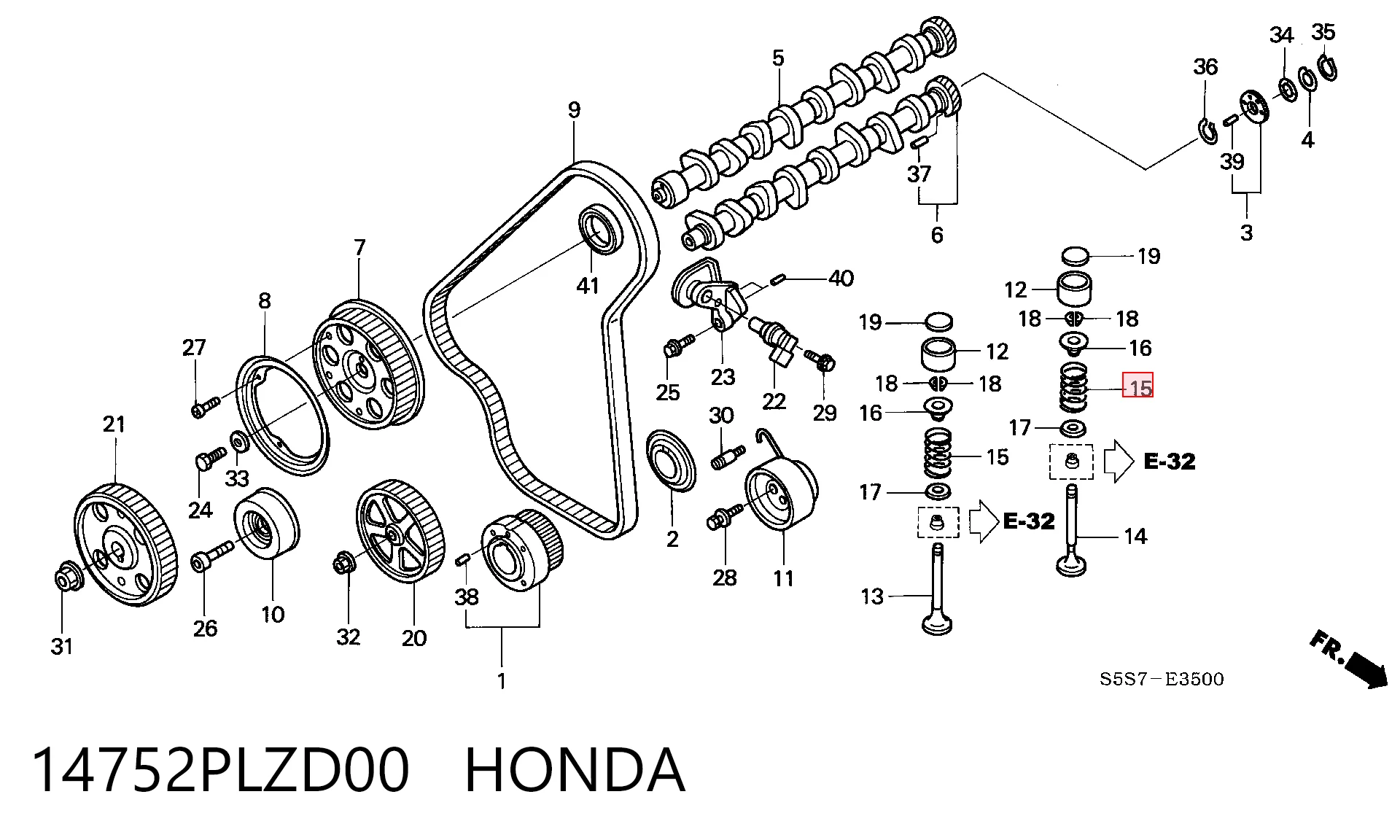 14752PLZD00 Honda
