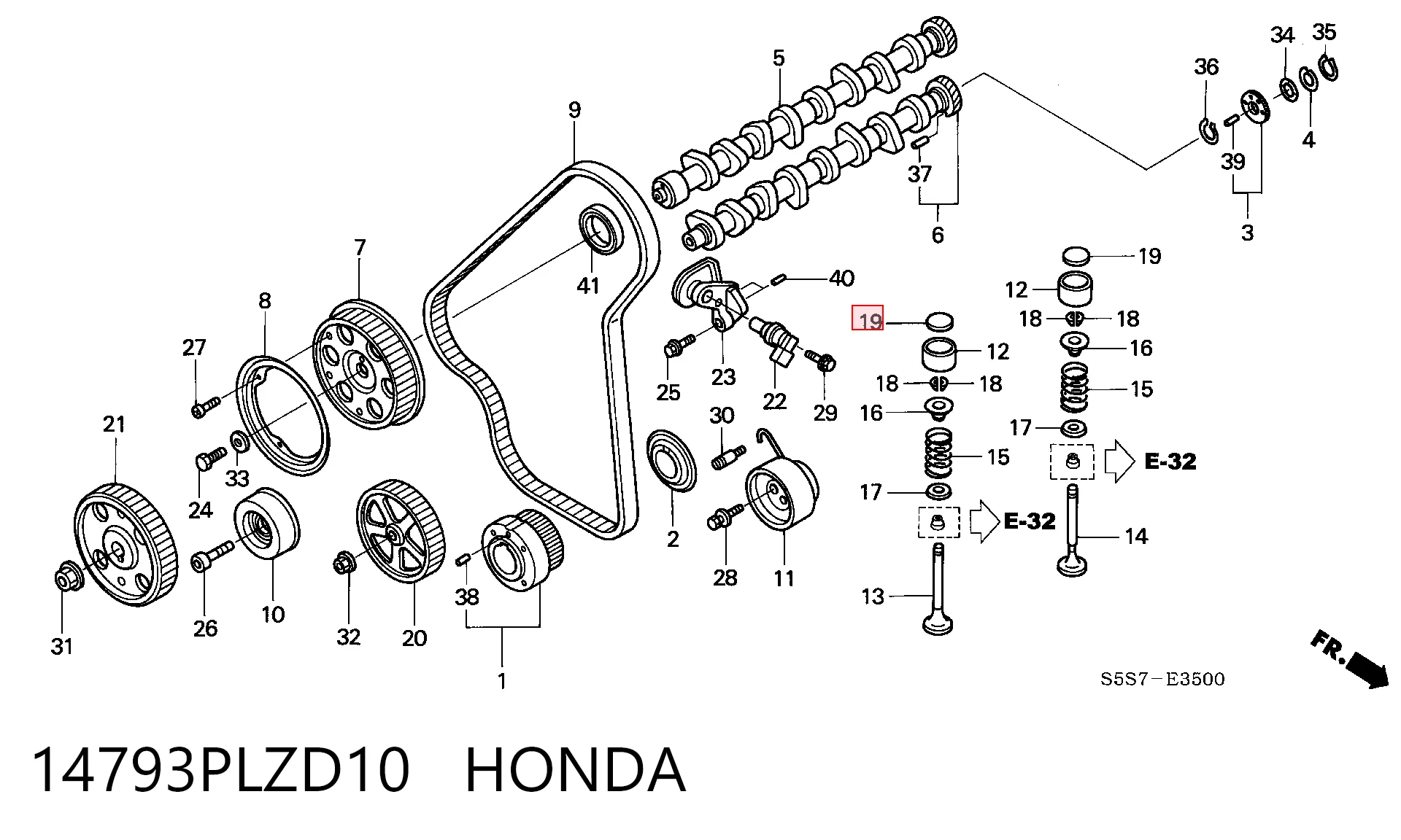 14793PLZD10 Honda
