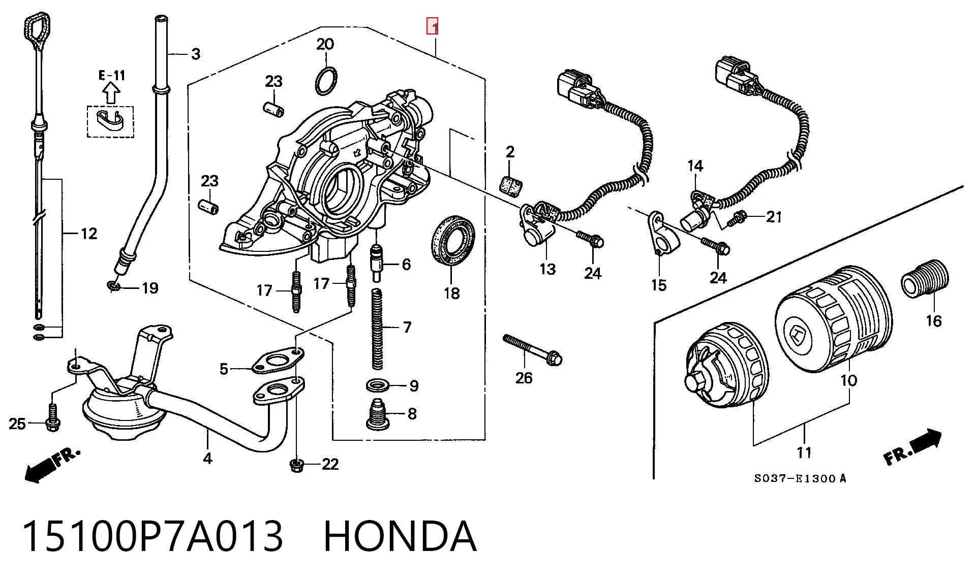 Bomba de óleo para Honda HR-V  GH