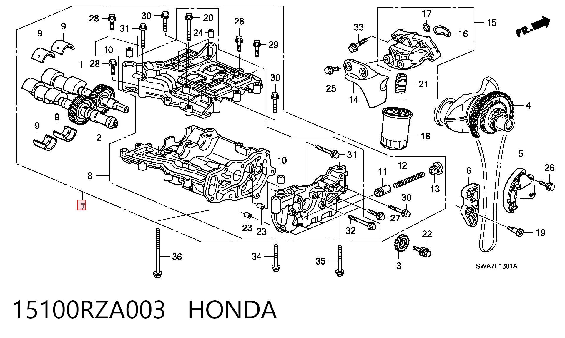 Bomba de óleo para Honda CR-V III RE