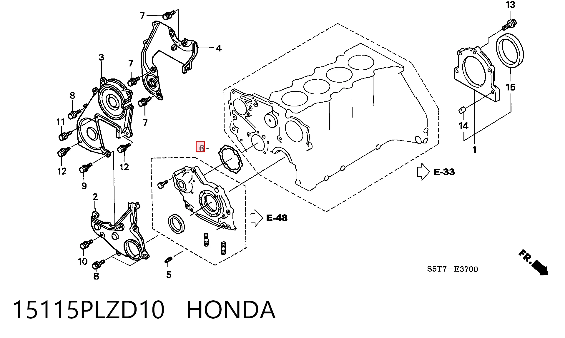 15115PLZD10 Honda