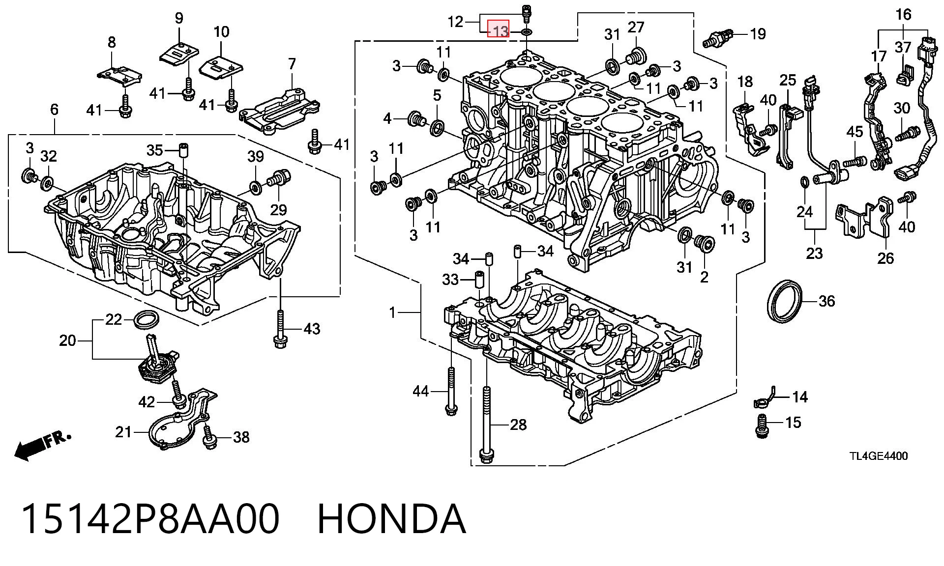 15142P8AA00 Honda Vedante de tubo coletor de admissão