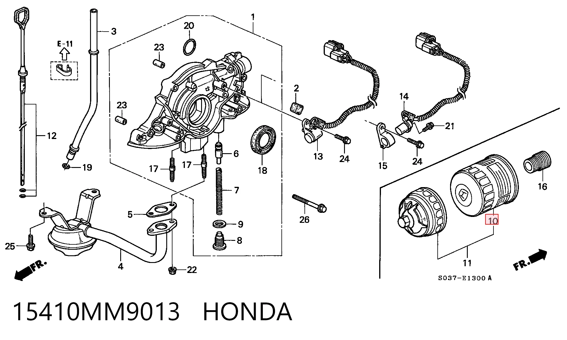 15410MM9013 Honda Filtro de óleo