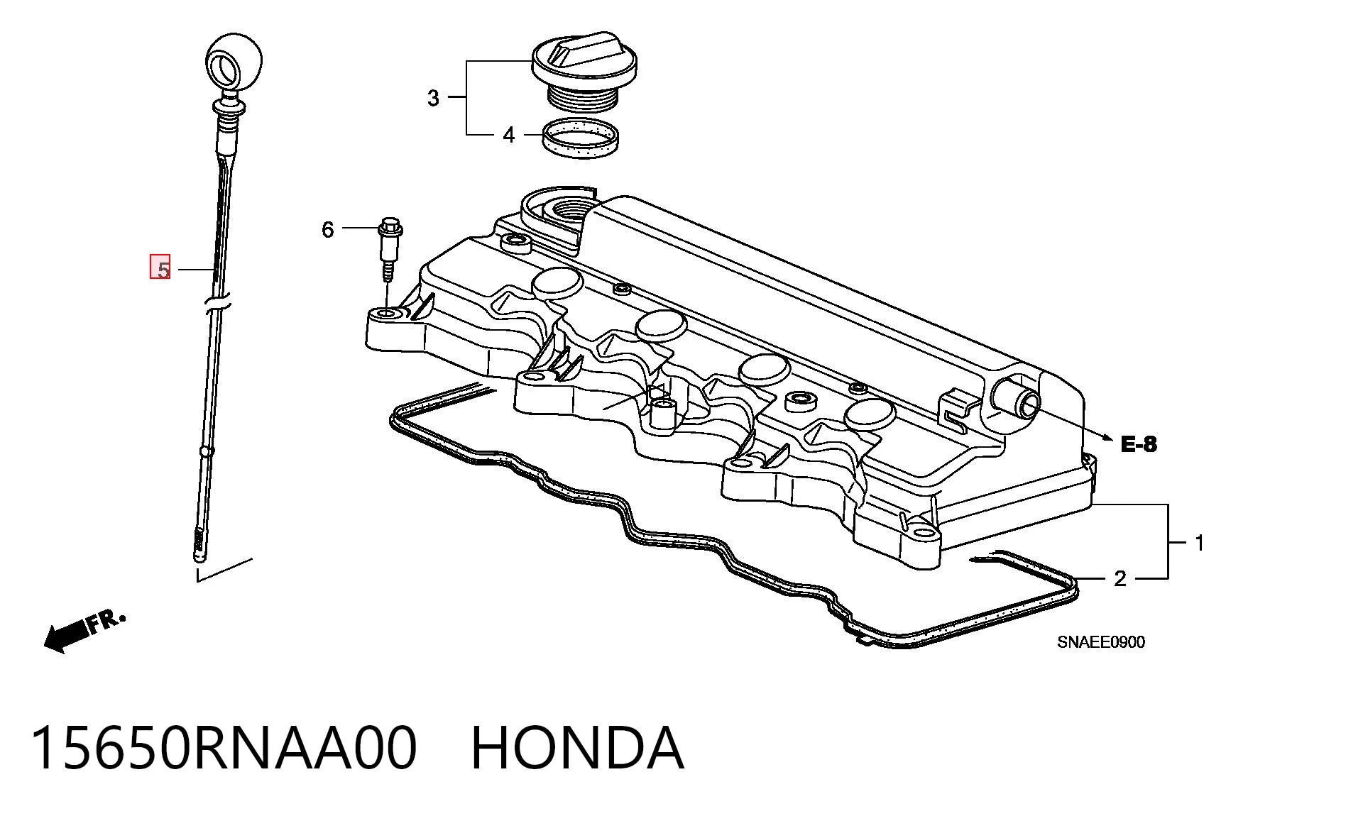 15650RNAA00 Honda Sonda (indicador) do nível de óleo no motor