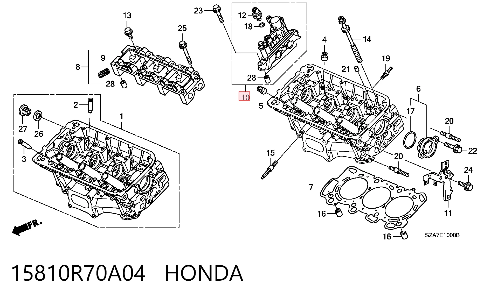 15810R70A04 Honda Válvula eletromagnética de posição (de fases) da árvore distribuidora