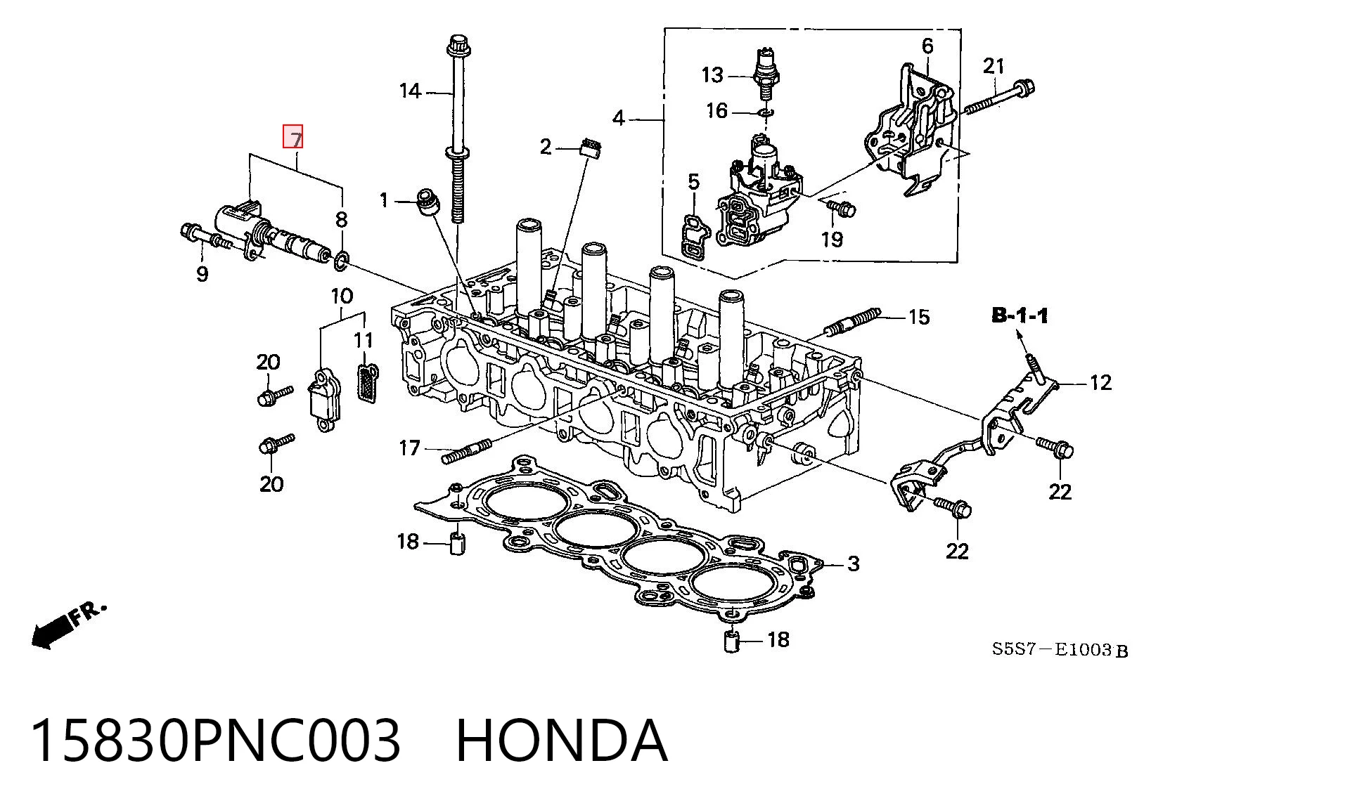 15830PNC003 Honda Válvula eletromagnética de posição (de fases) da árvore distribuidora